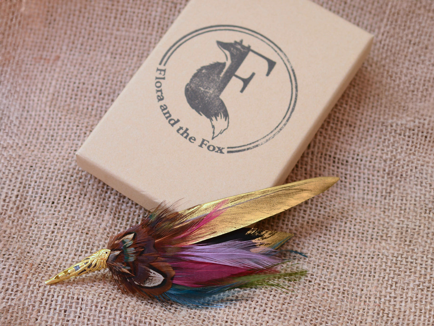 Luxury Gold Feather Brooch Pin No.327