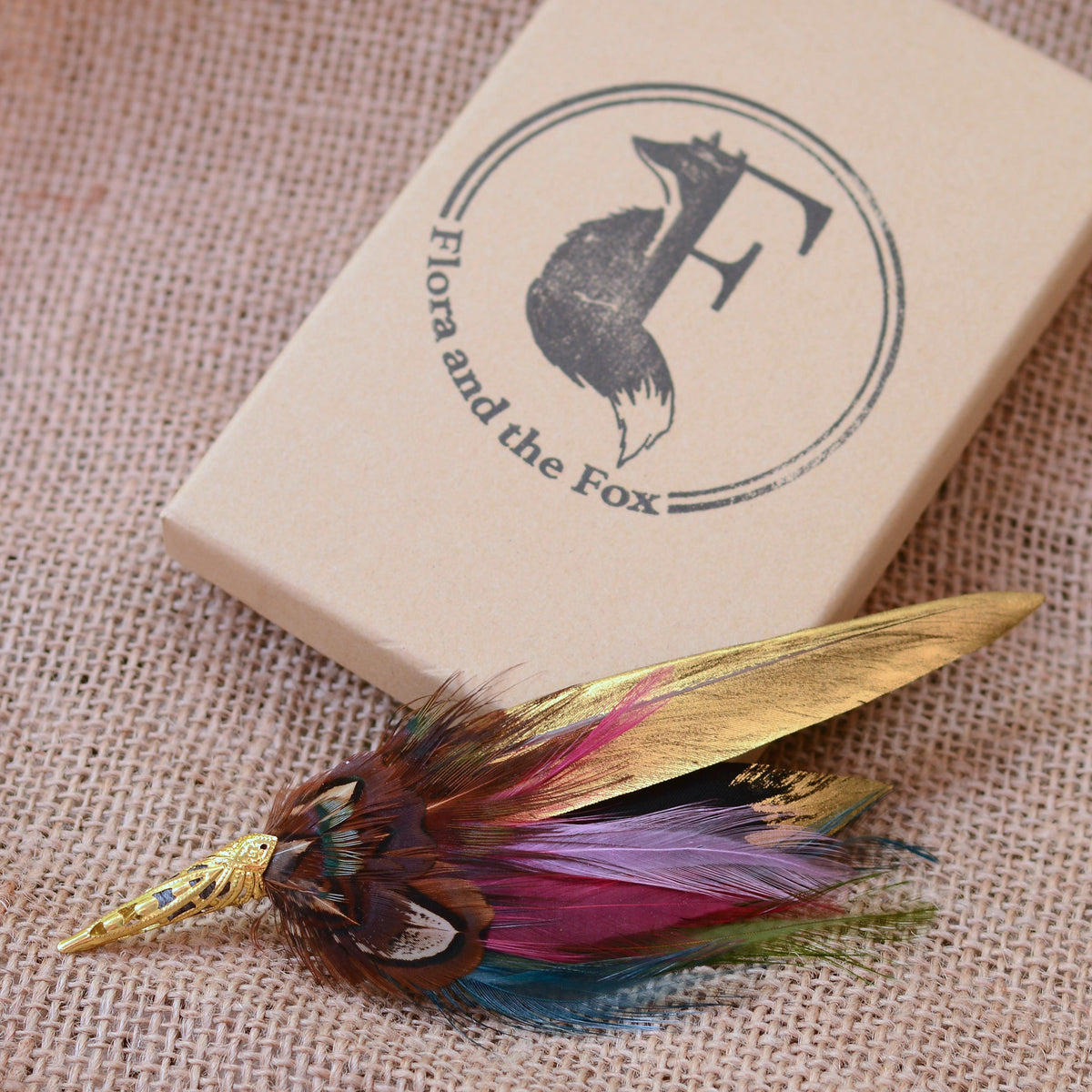 Luxury Gold Feather Brooch Pin No.327
