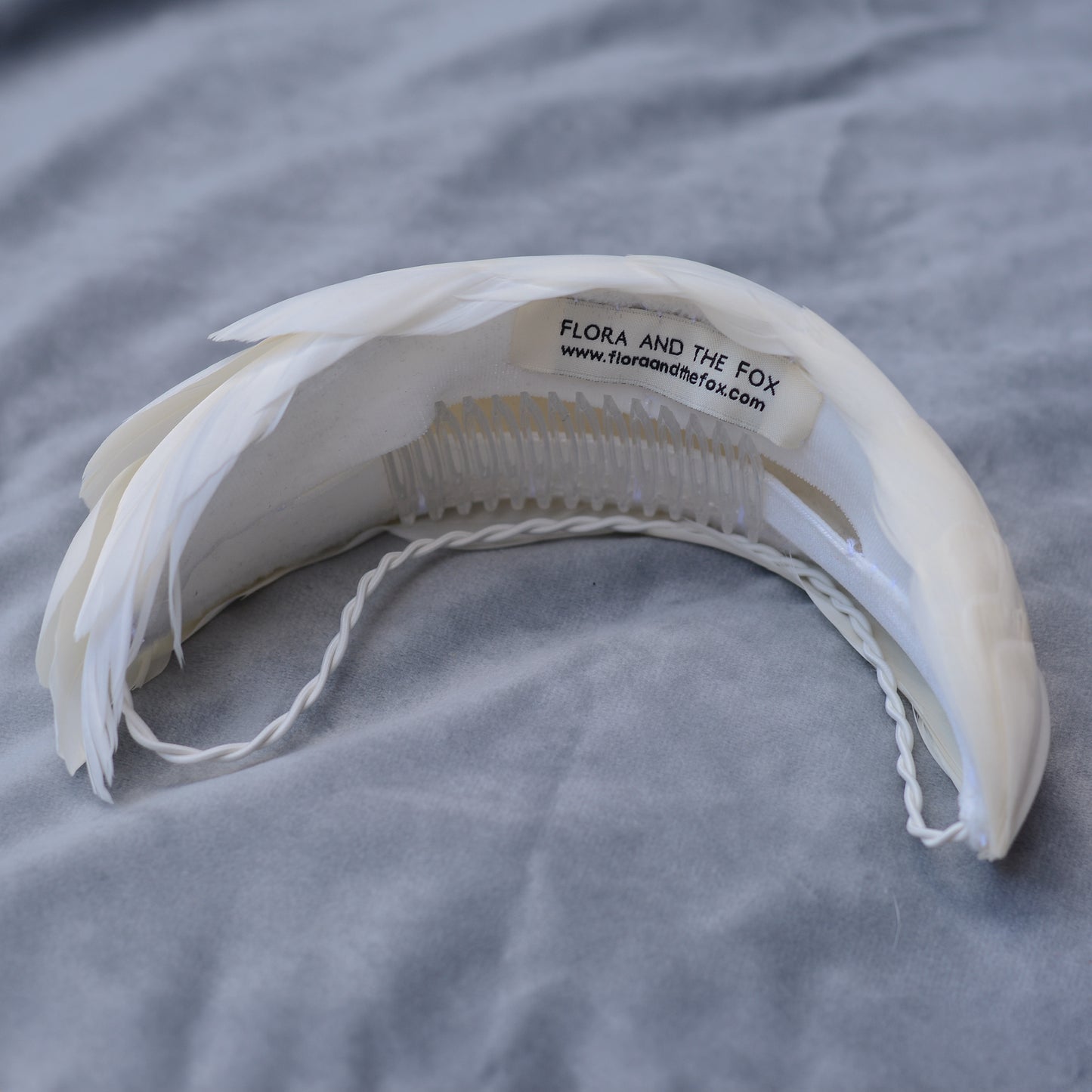 Luxury Ivory Goose Feather Bandeau Headband Fascinator