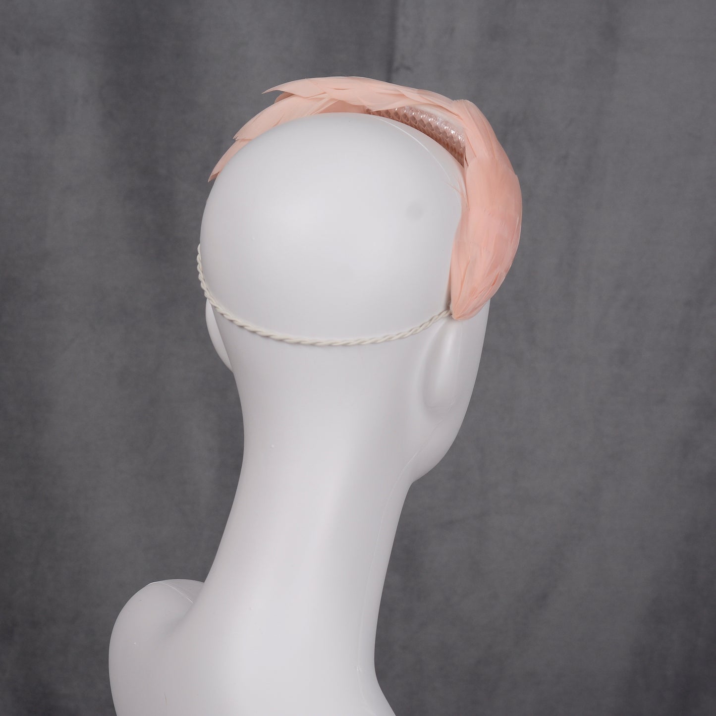 Luxury Blush Pink Goose Feather Bandeau Headband Fascinator