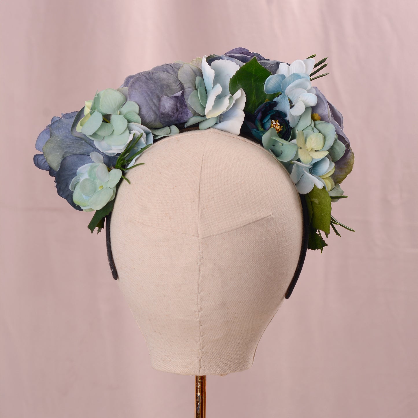 Oceana - Flower Crown Headpiece in Blue