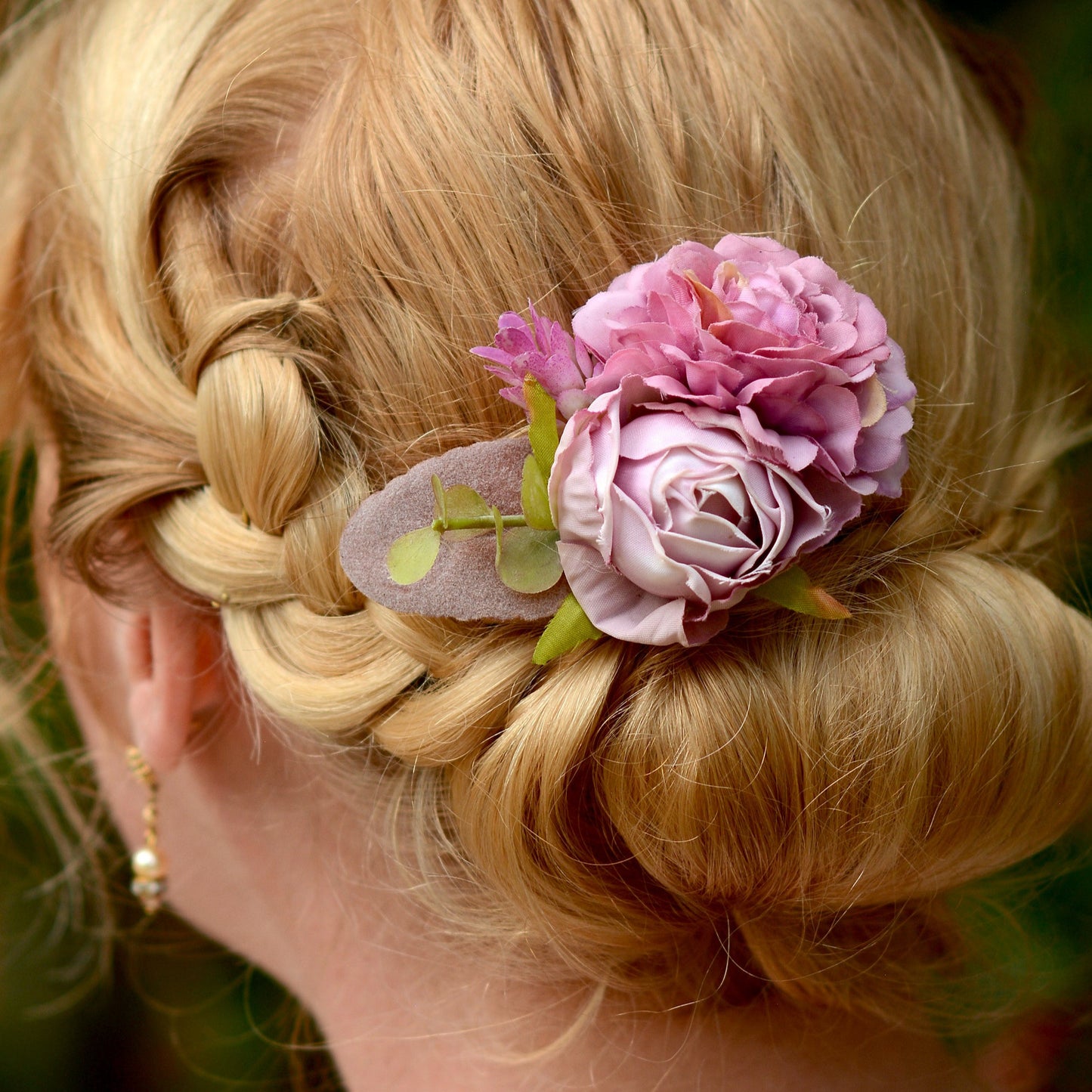 Floral Hair Clip in Lavender Purple