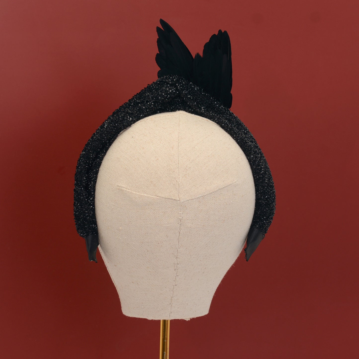 Hex - Black Bird Wing Turban Headband