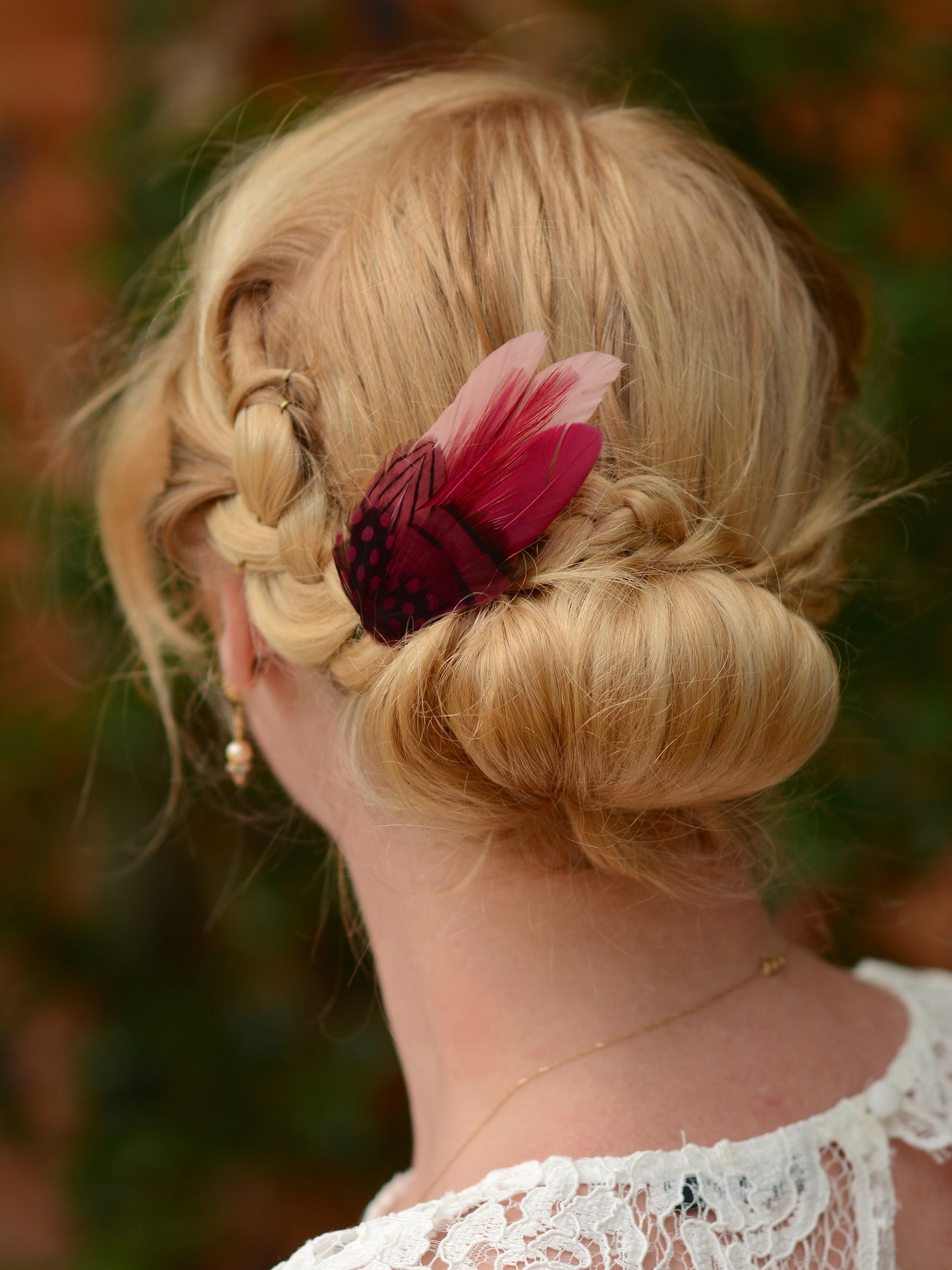 Berry Burgundy and Blush Pink Hair Clip No.123