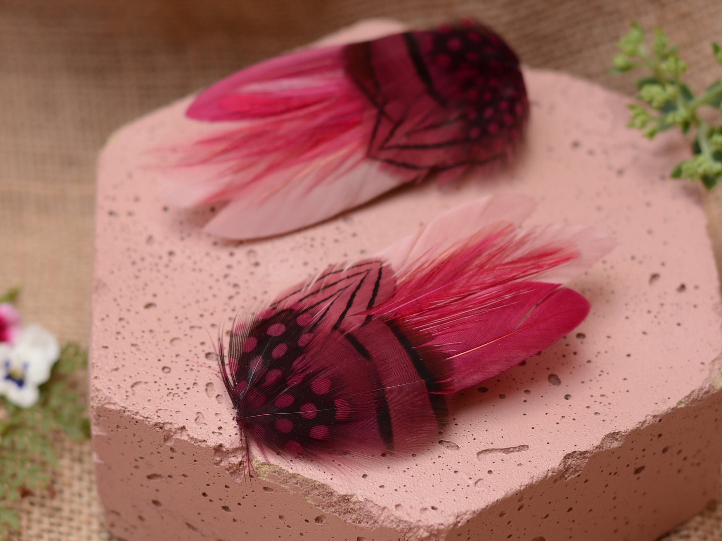 Berry Burgundy and Blush Pink Hair Clip No.123