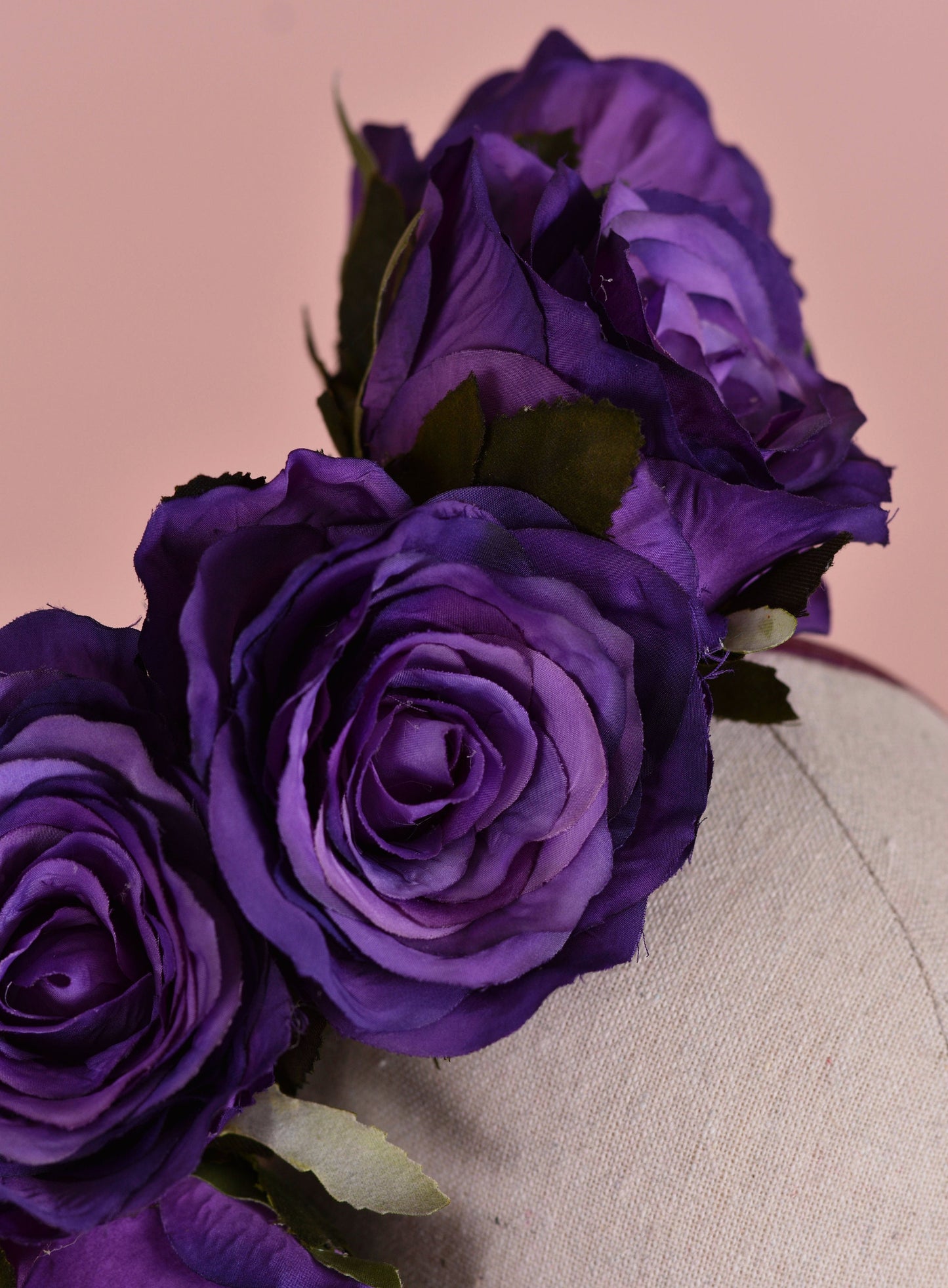 Royal Purple Floating Rose Headpiece | Flower Headband | Flower Crown | Wedding Headpiece | Races Headpiece