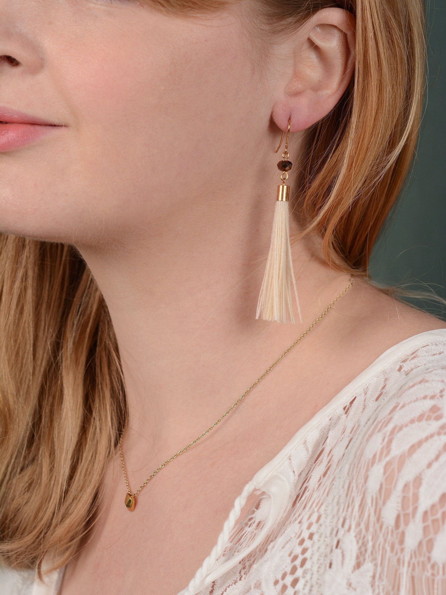 Ivory Feather Tassel Earrings | Festival Earrings | Feather Jewellery | Festival Jewellery | Bohemian | Long Earrings