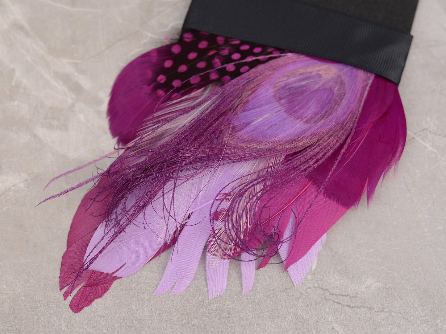 Purple Peacock Eye Feather Pocket Square No.207 | Suit Accessory | Feather Neck Tie | Grooms Outfit | Groomsmen Gift | Wedding