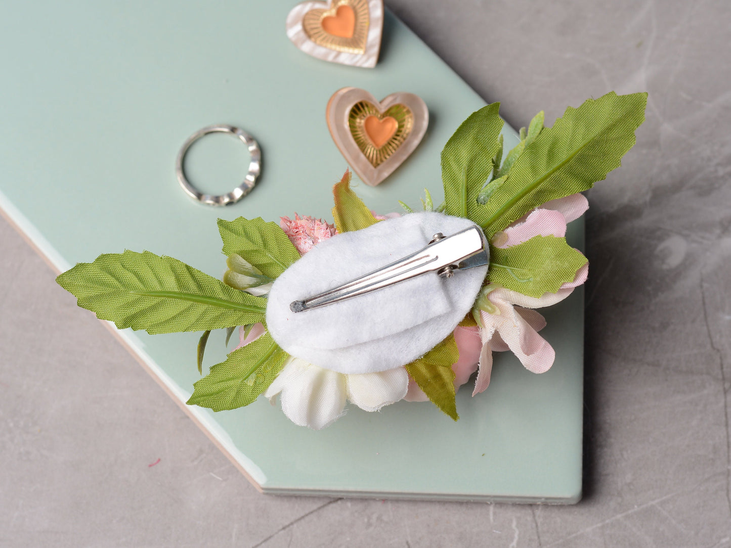 Blush Pink Rose Hair Clip | Bridal Headpiece | Floral Headpiece | Bridal Hair Clip | Flower Headpiece | Flower Hair Clip