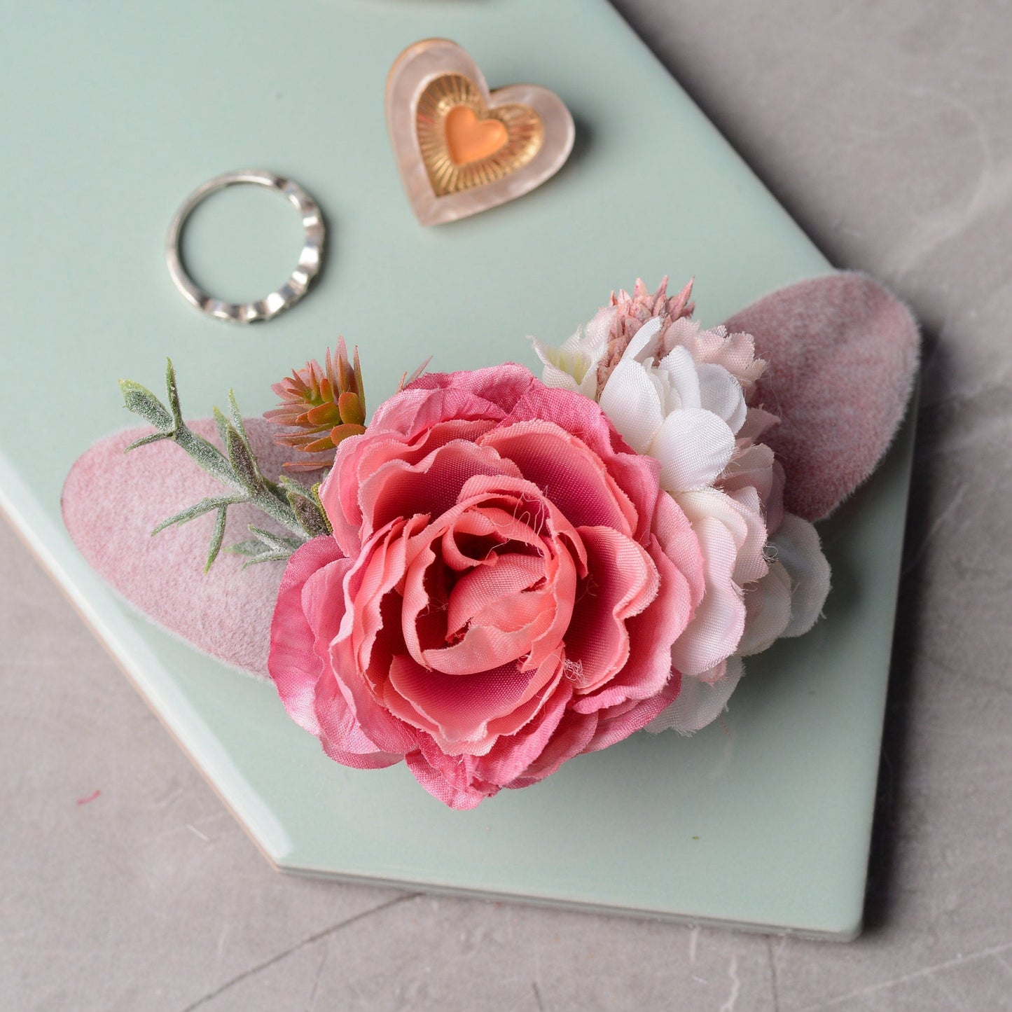 Pink Peony Hair Clip | Silk Flower Hair Clip | Bridesmaids Hair Clip | Floral Headpiece | Bridal Hair Clip | Flower Bun Clip