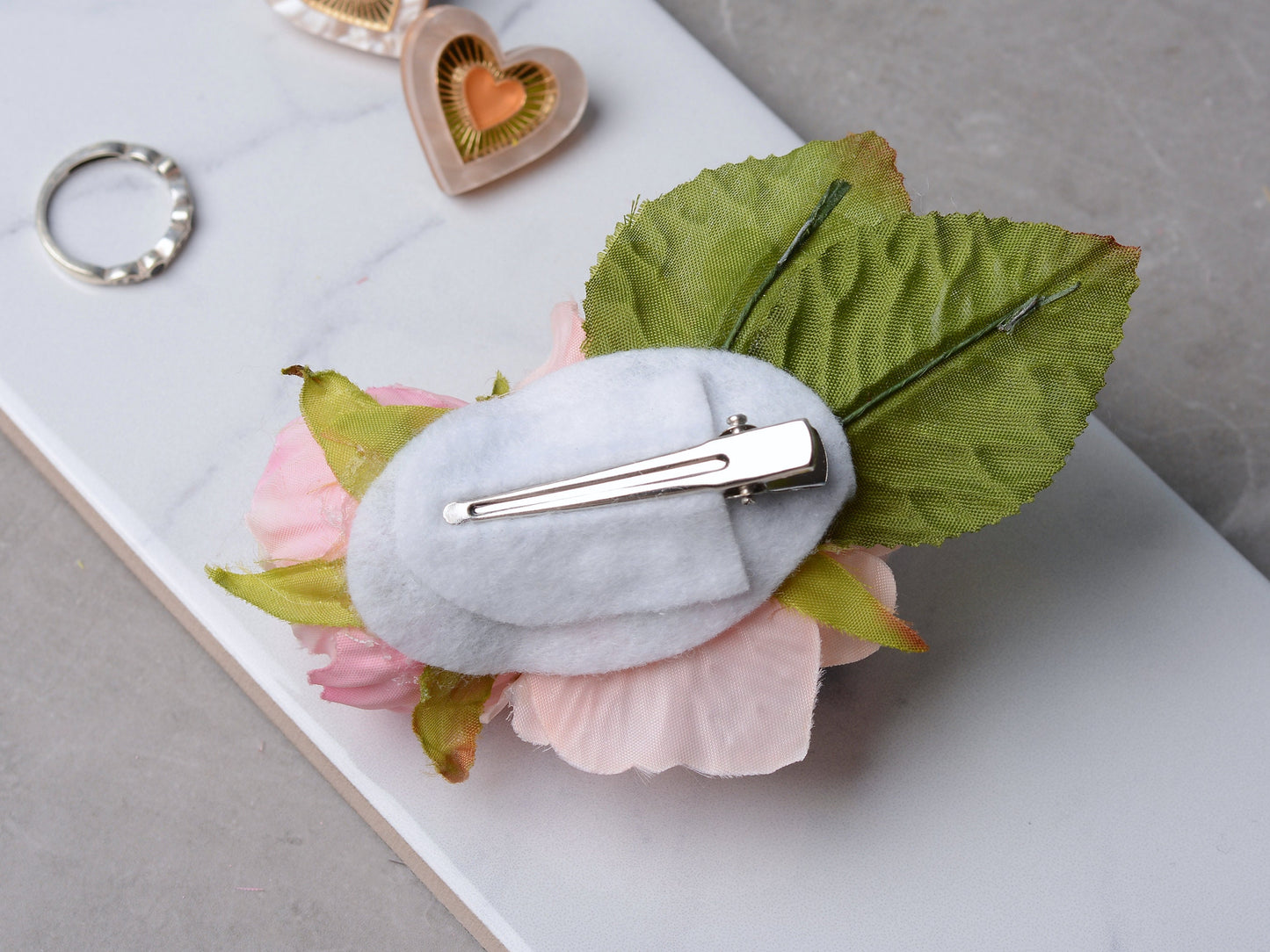 Blush Pink Rose Flower Hair Clip | Blush Flower Clip | Bridal Hair Clip | Bridesmaid Hair Clip | Flower Headpiece | Bridesmaid Headpiece