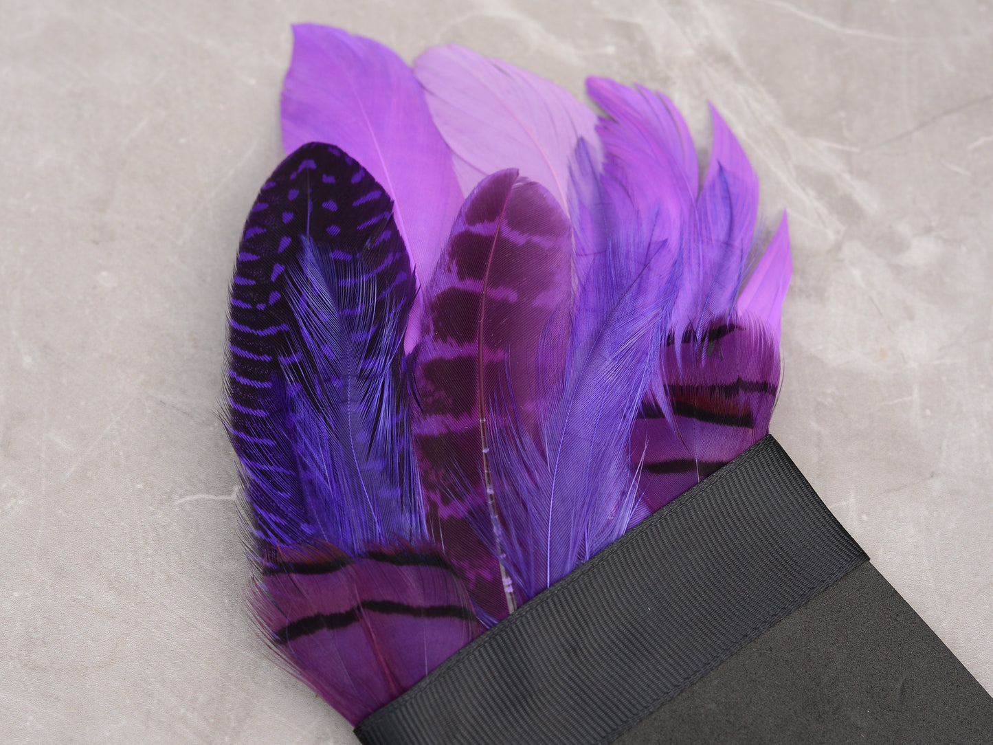 Shades of Violet Purple Feather Pocket Square No.216 | Suit Accessory