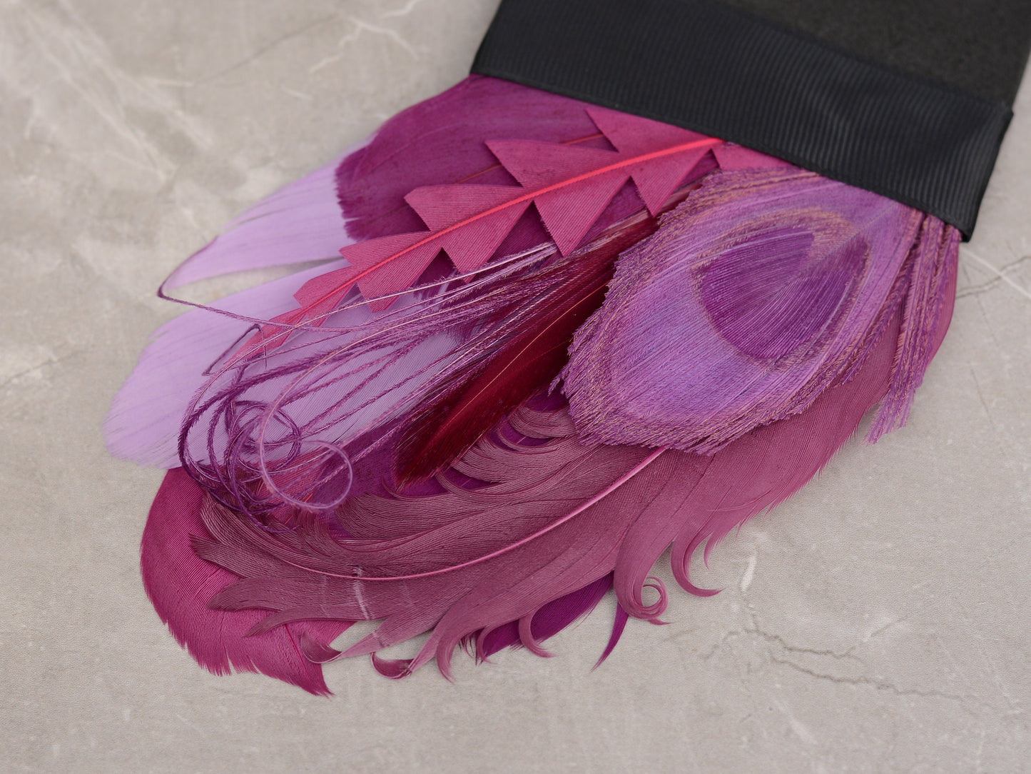 Plum Purple Peacock Eye Feather Pocket Square No.224 Suit Accessory