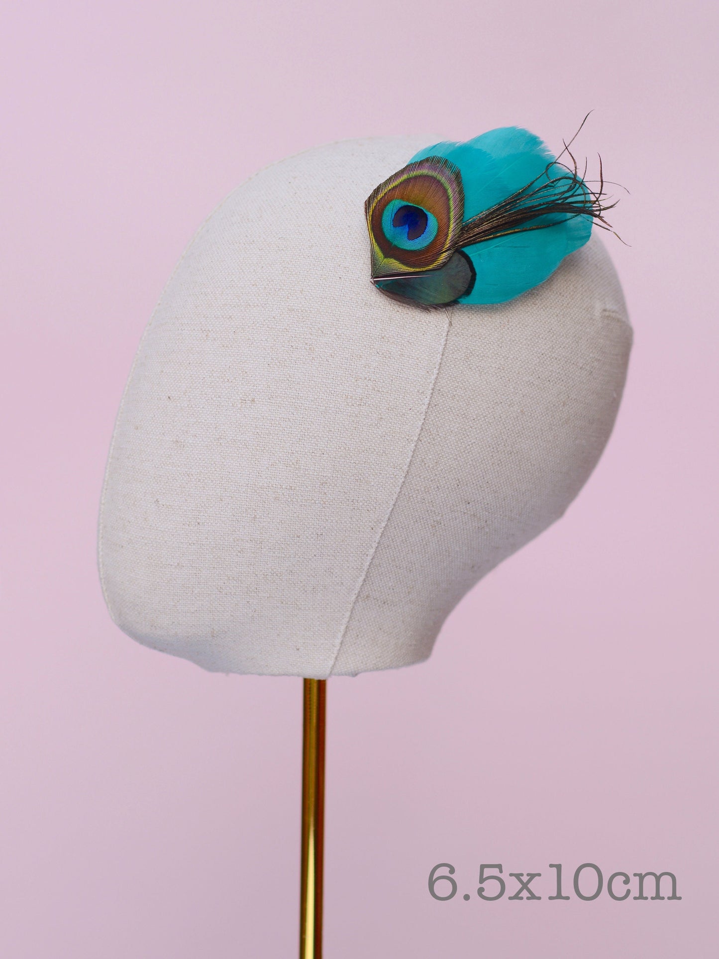 Peacock and Teal Feather Hair Clip | Peacock Feather Fascinator | Bridal Hair Clip | Bridesmaid Hair Clip | Wedding Fascinator