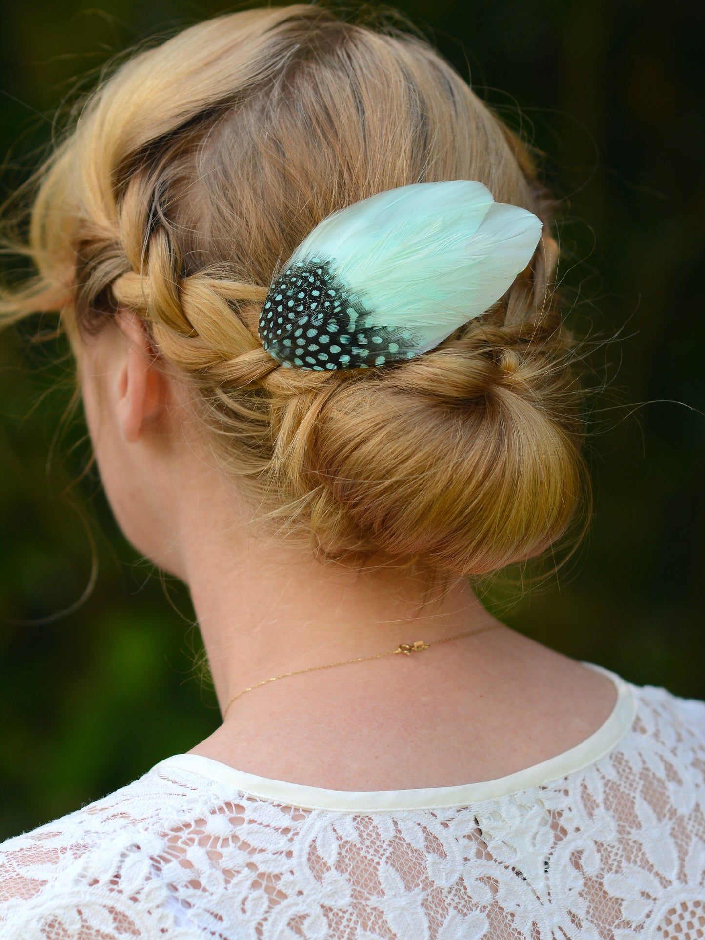 Feather Fascinator in Mint Green and Polka Dot | Mint Feather Hair Clip | Mint Feather Headpiece | Wedding Fascinator | Bridal Headpiece