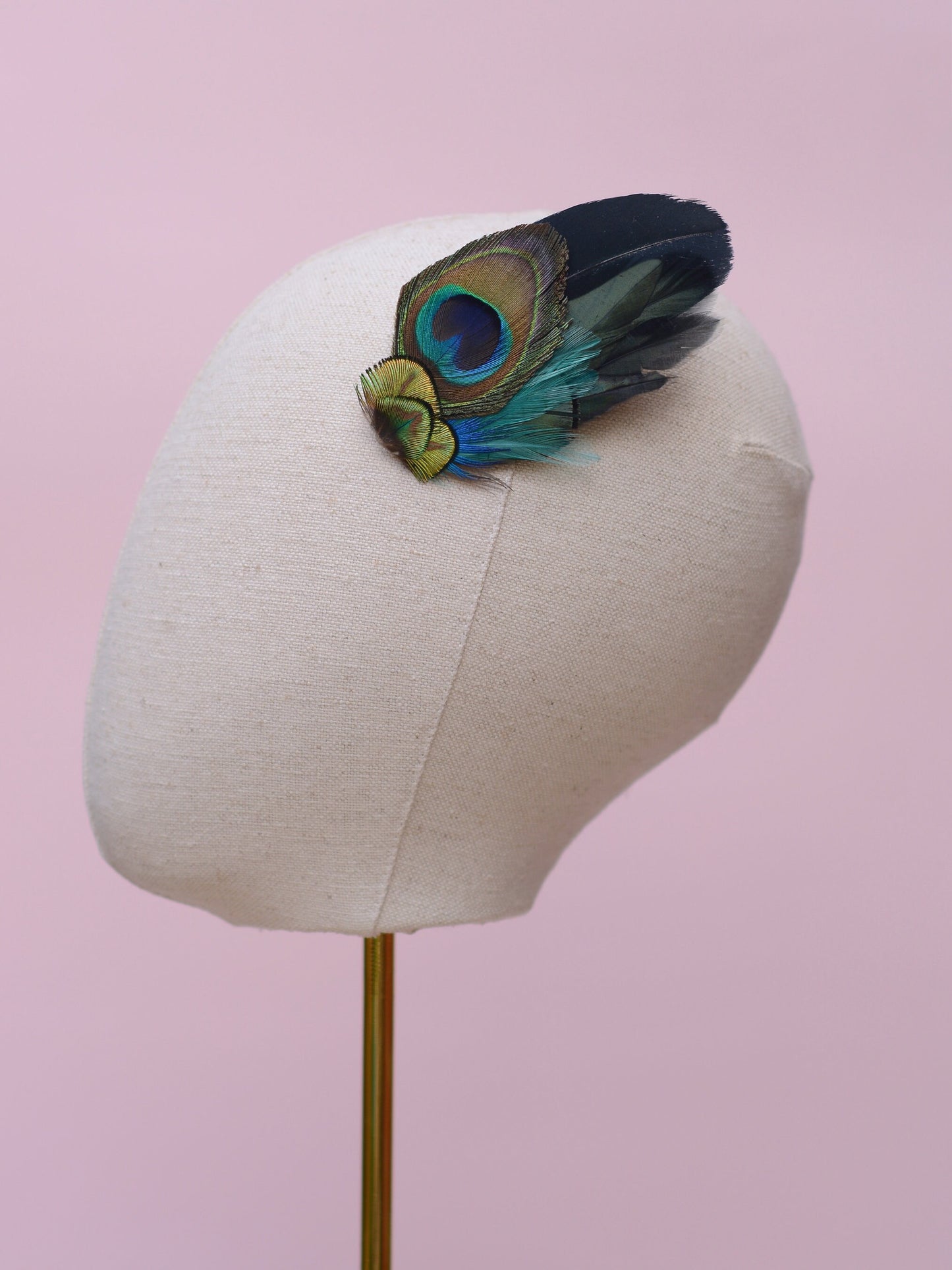Peacock Feather Hair Clip | Peacock Feather Fascinator | Peacock Feather Headpiece | Bridal Hair Clip | Bridesmaid Hair Clip | Wedding