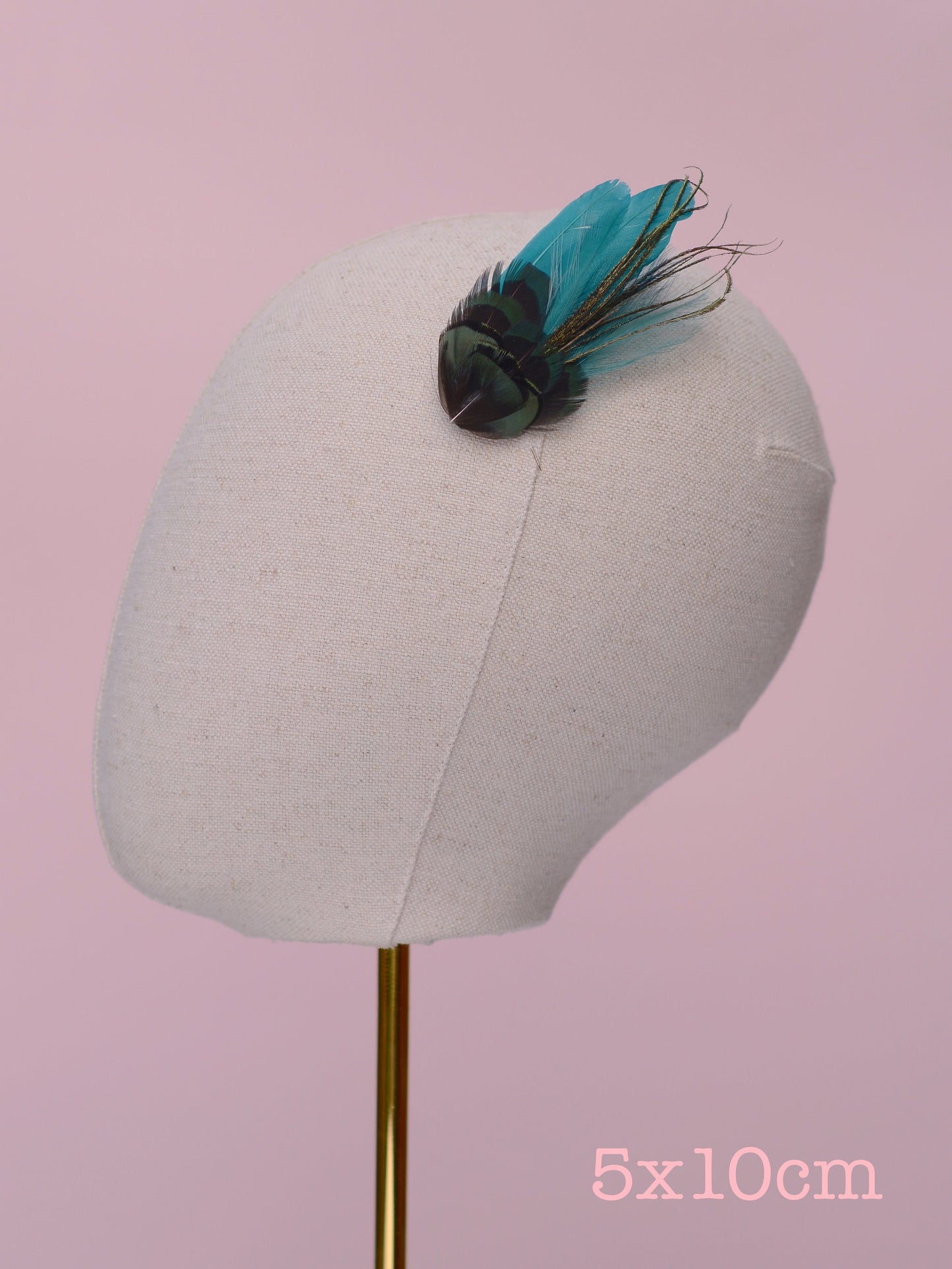 Teal and Green Feather Hair Clip | Pheasant Feather Hair Clip | Feather Fascinator | Bridal | Bridesmaid Hair Clip | Wedding Fascinator