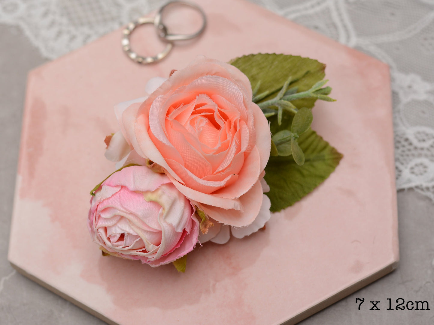 Blush Pink Rose Flower Hair Clip | Blush Flower Clip | Bridal Hair Clip | Bridesmaid Hair Clip | Flower Headpiece | Bridesmaid Headpiece