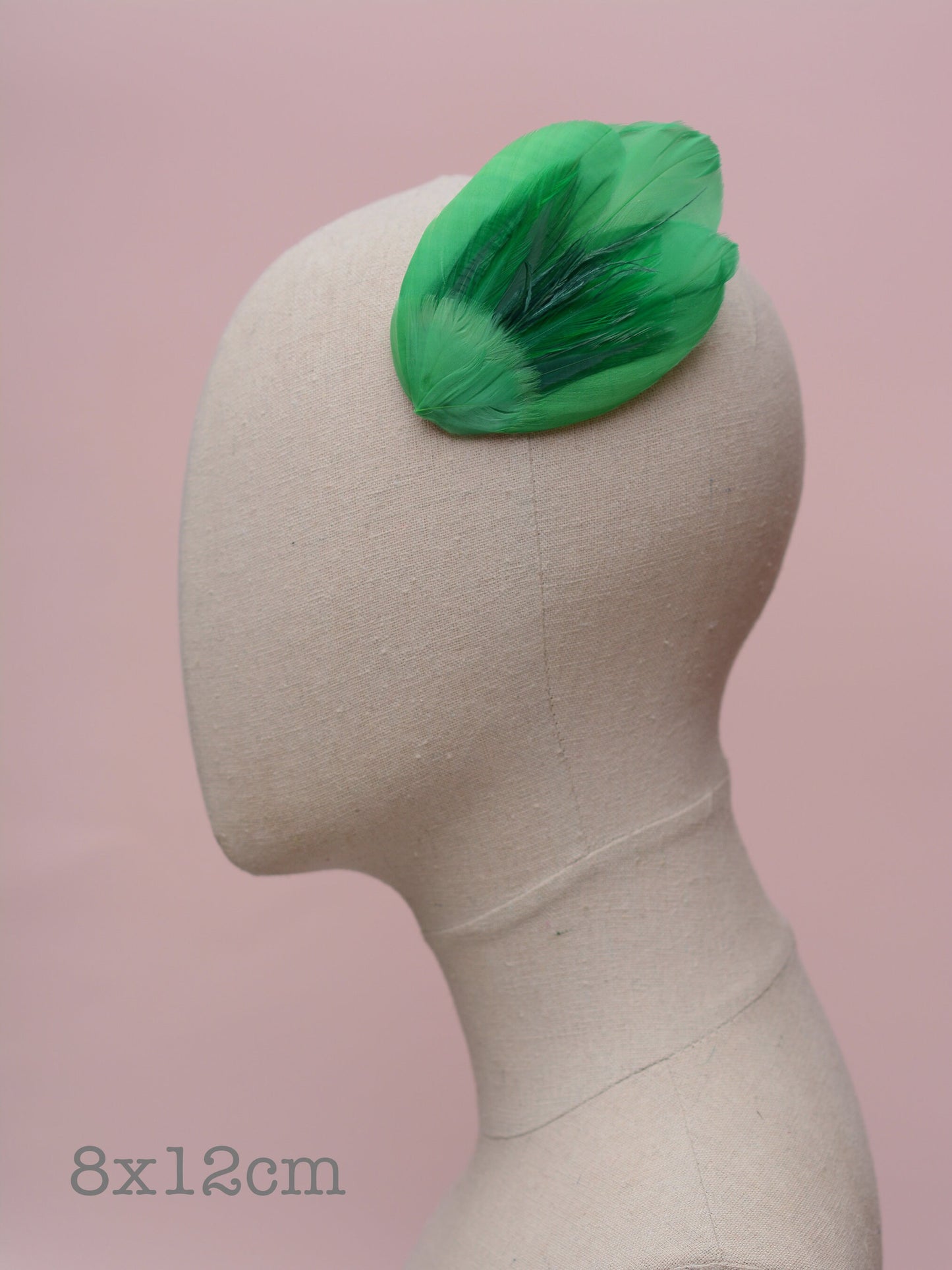 Feather Hair Clip in Emerald Green | Feather Fascinator | Feather Headpiece | Bridal Hair Clip | Bridesmaids Hair Clip