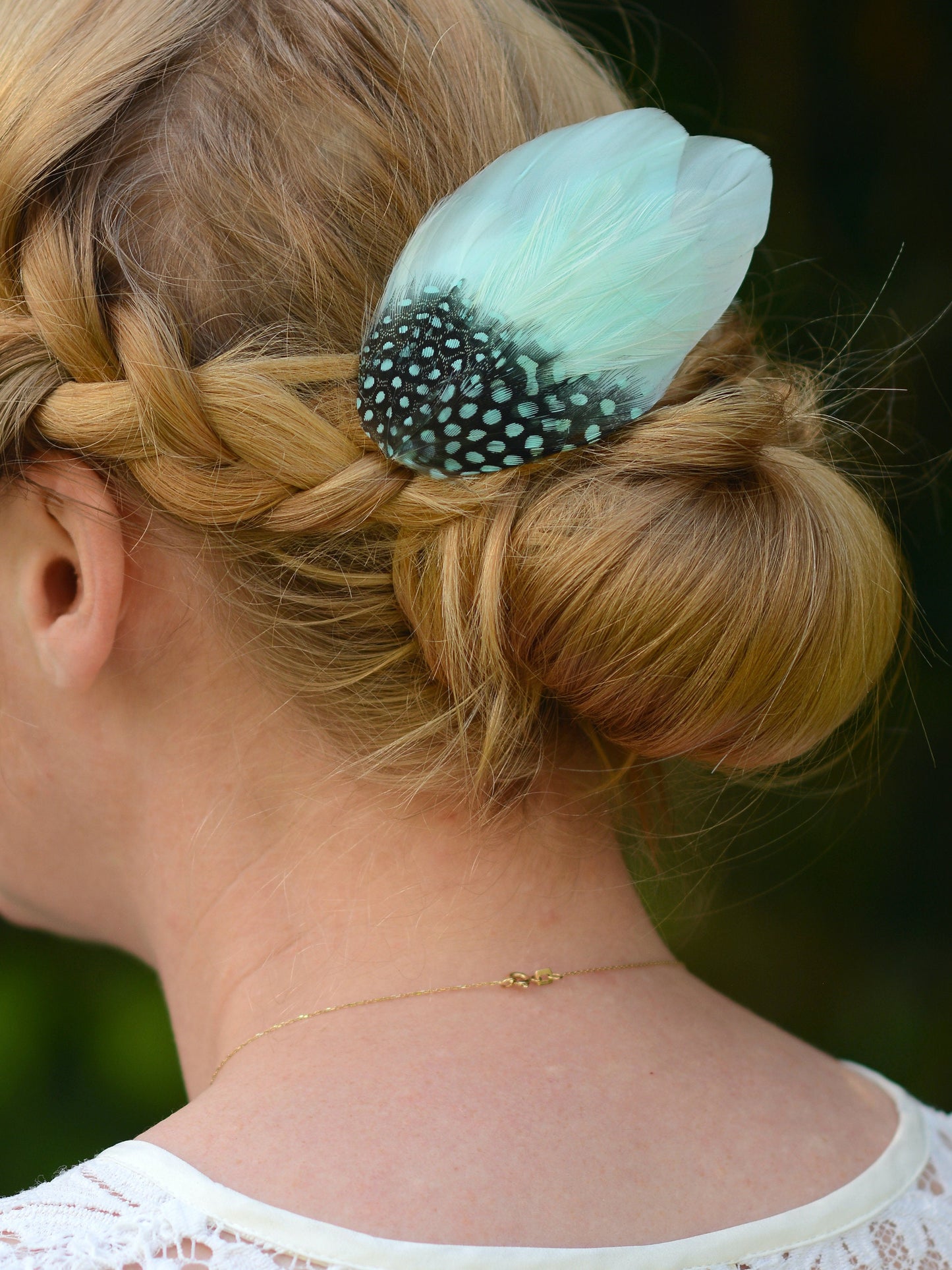 Feather Fascinator in Mint Green and Polka Dot | Mint Feather Hair Clip | Mint Feather Headpiece | Wedding Fascinator | Bridal Headpiece