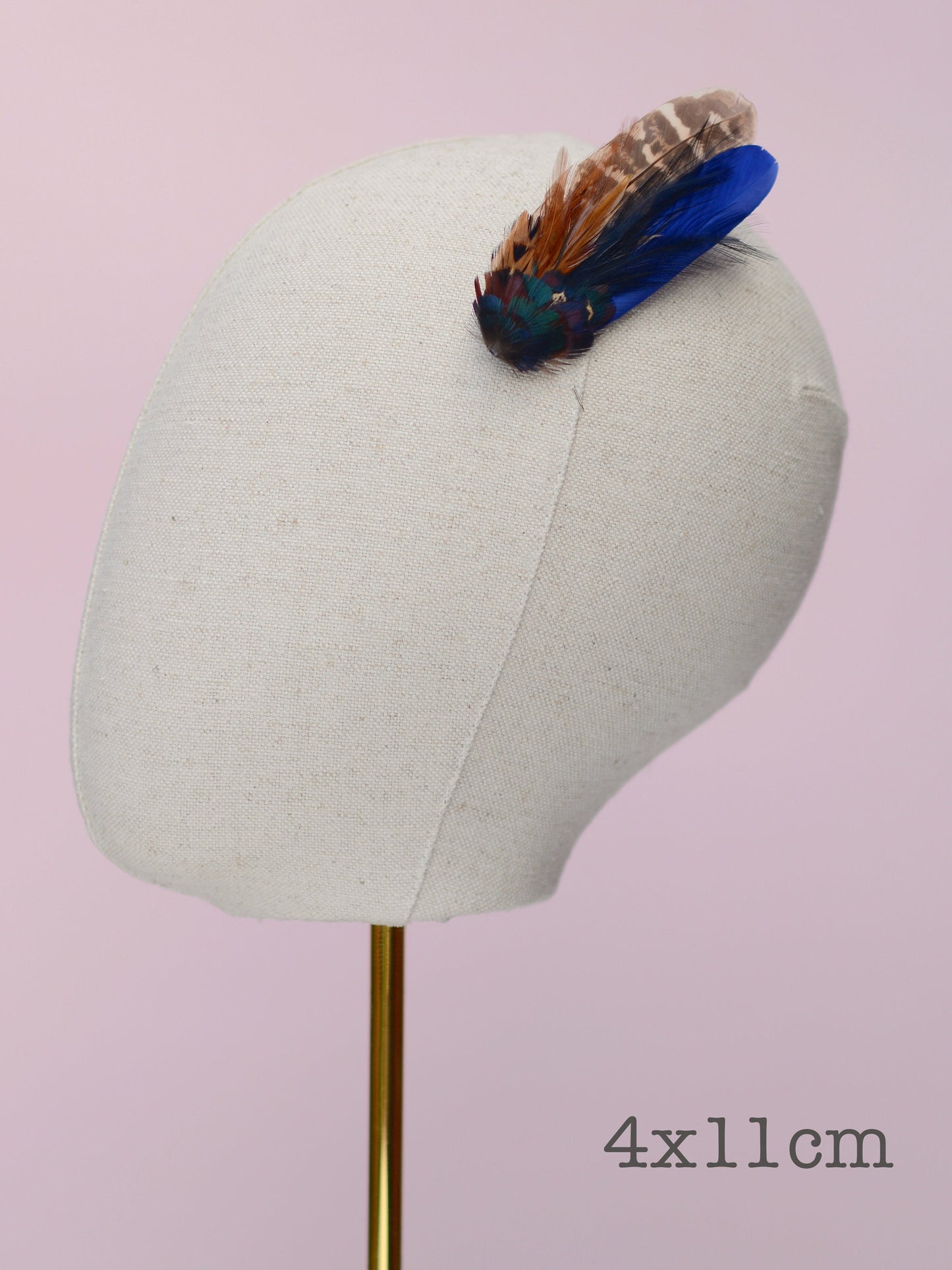 Blue and Copper Pheasant Feather Hair Clip | Feather Fascinator | Bridal | Bridesmaid Hair Clip | Wedding Fascinator