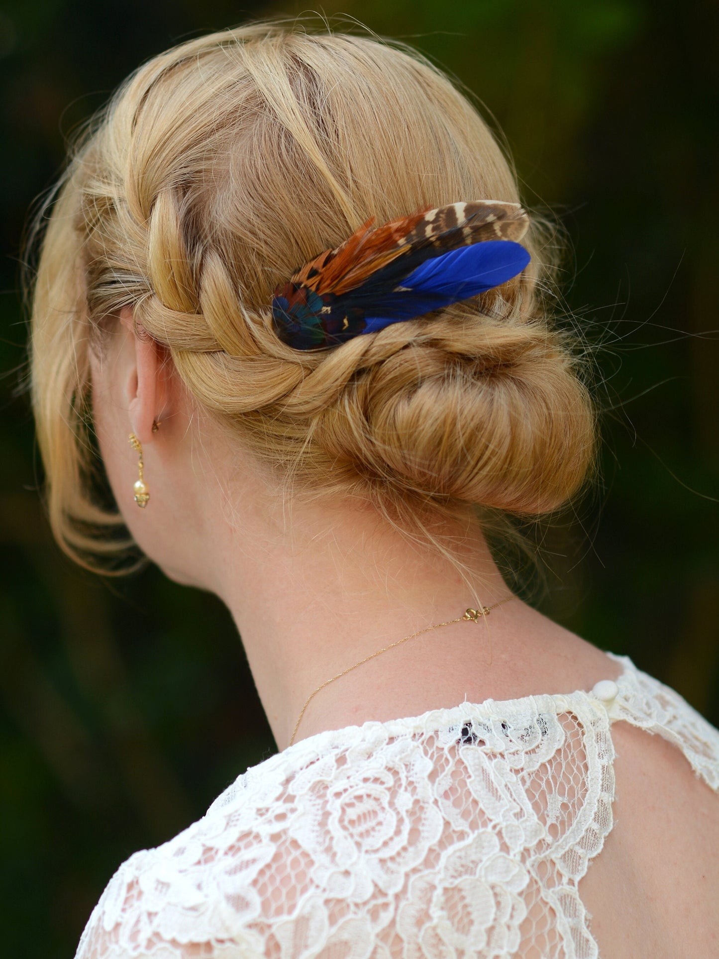 Blue and Copper Pheasant Feather Hair Clip | Feather Fascinator | Bridal | Bridesmaid Hair Clip | Wedding Fascinator