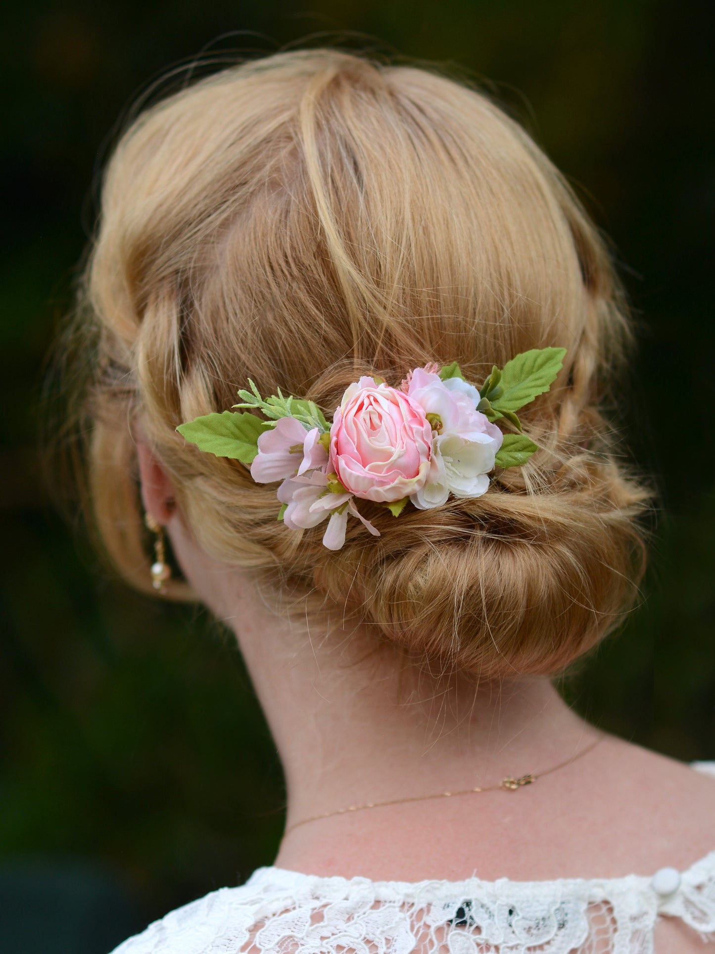 Blush Pink Rose Hair Clip | Bridal Headpiece | Floral Headpiece | Bridal Hair Clip | Flower Headpiece | Flower Hair Clip