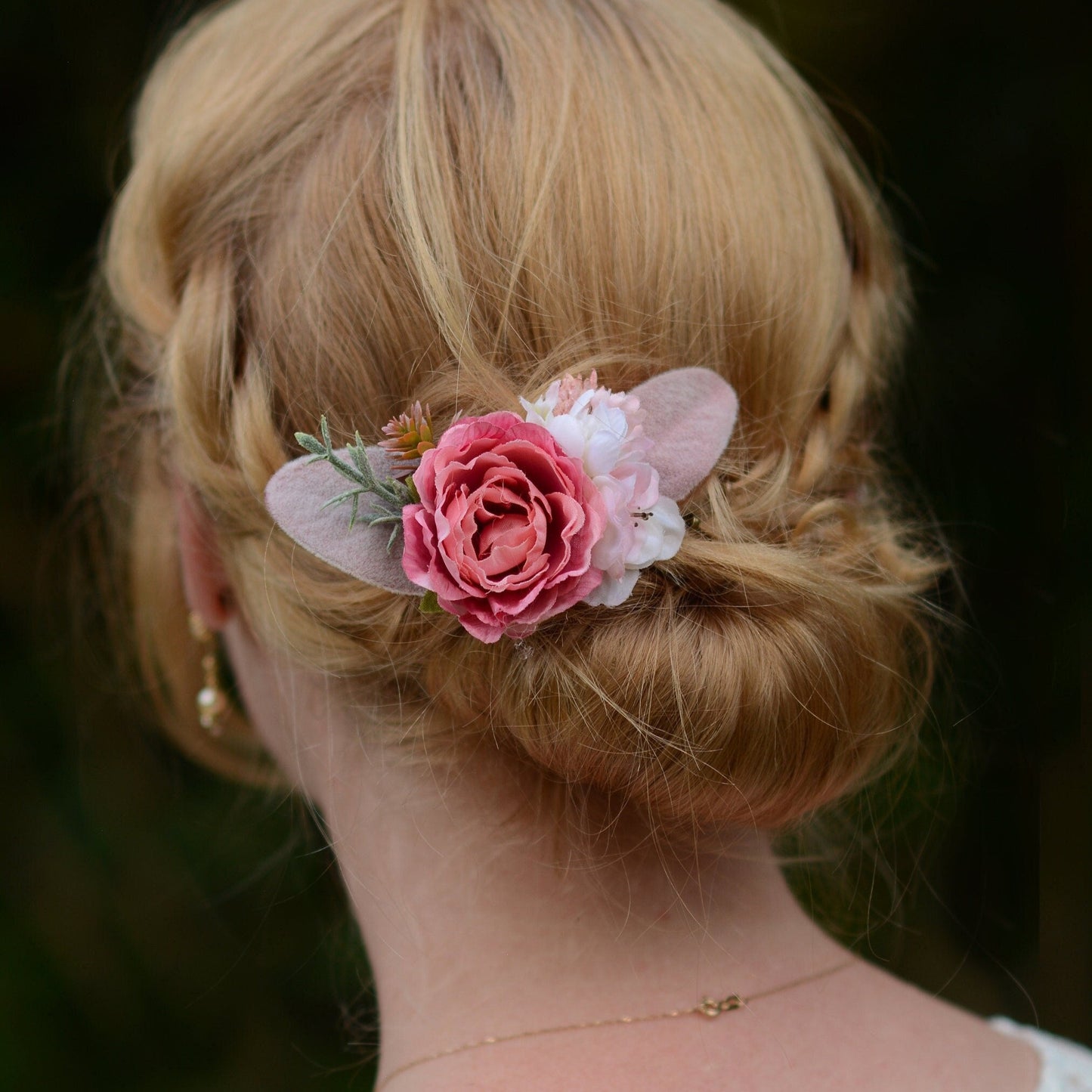 Pink Peony Hair Clip | Silk Flower Hair Clip | Bridesmaids Hair Clip | Floral Headpiece | Bridal Hair Clip | Flower Bun Clip