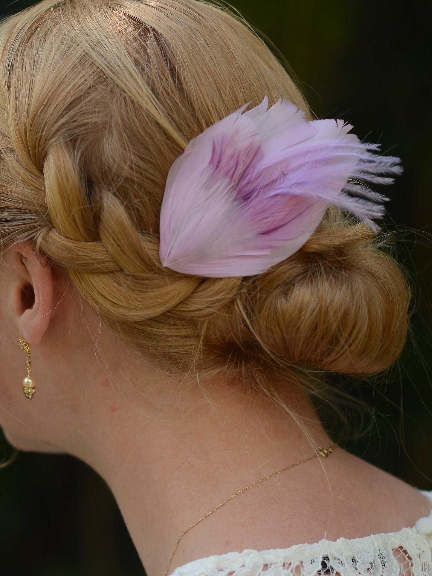 Feather Hair Clip in Pastel Lavender and Lilac | Feather Fascinator | Feather Headpiece | Bridal Hair Clip | Bridal Headpiece | Bridesmaids