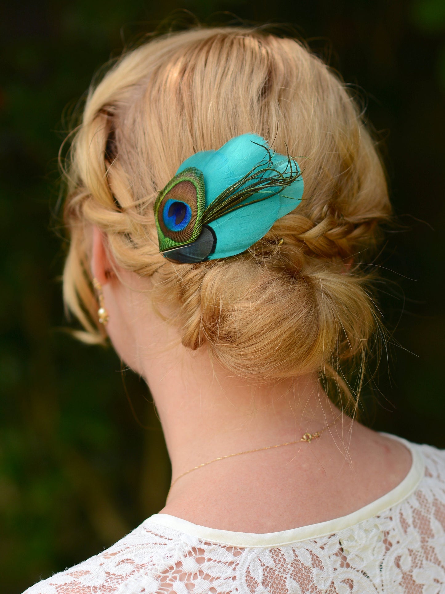 Peacock and Teal Feather Hair Clip | Peacock Feather Fascinator | Bridal Hair Clip | Bridesmaid Hair Clip | Wedding Fascinator