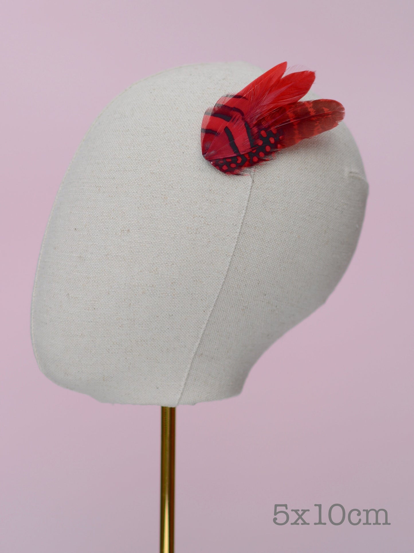 Red Feather Hair Clip | Red Feather Fascinator | Red Feather Headpiece | Red Fascinator Wedding Fascinator | Bridal Headpiece