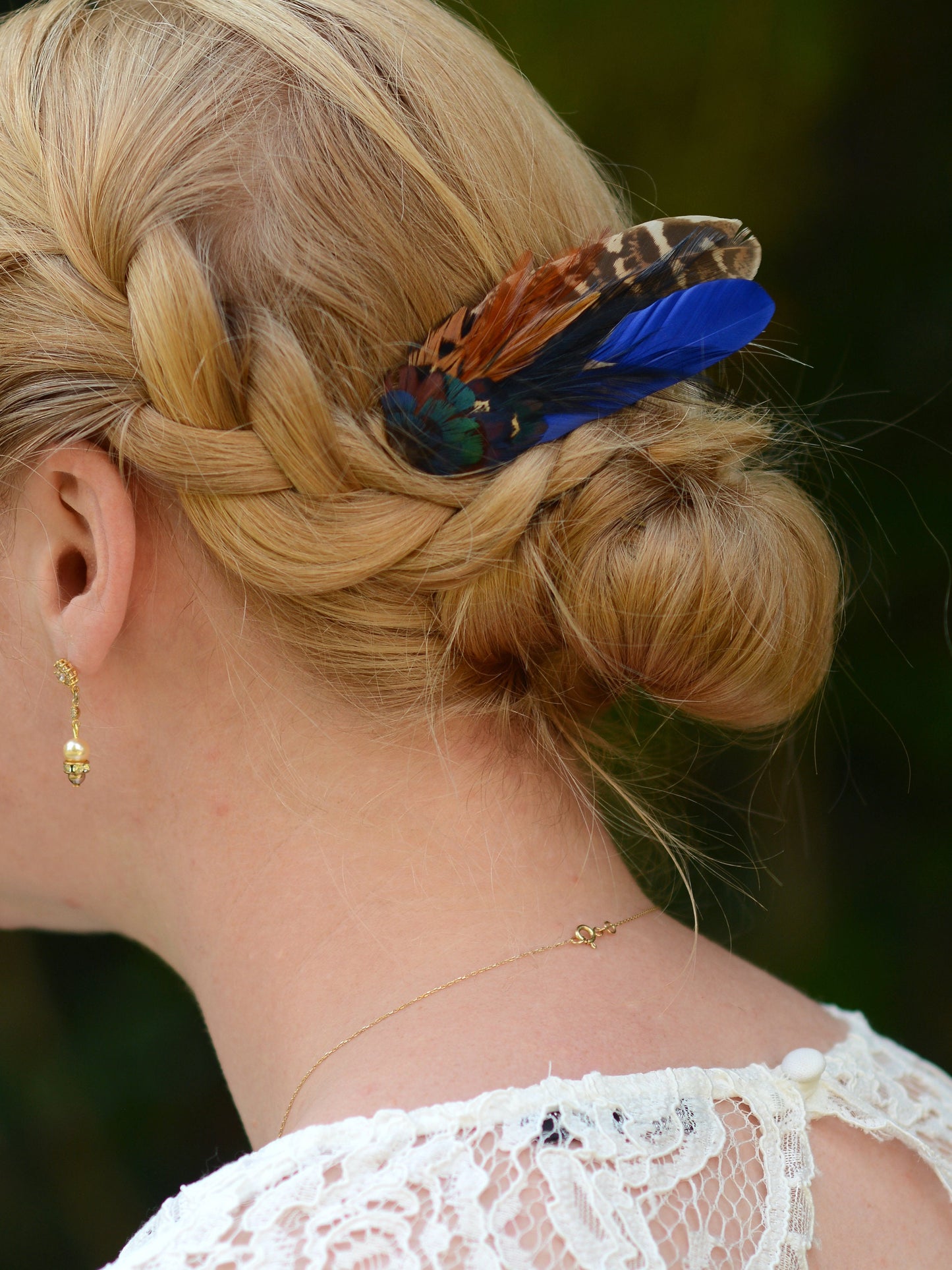 Blue and Copper Pheasant Feather Hair Clip | Feather Fascinator | Bridal | Bridesmaid Hair Clip | Wedding Fascinator