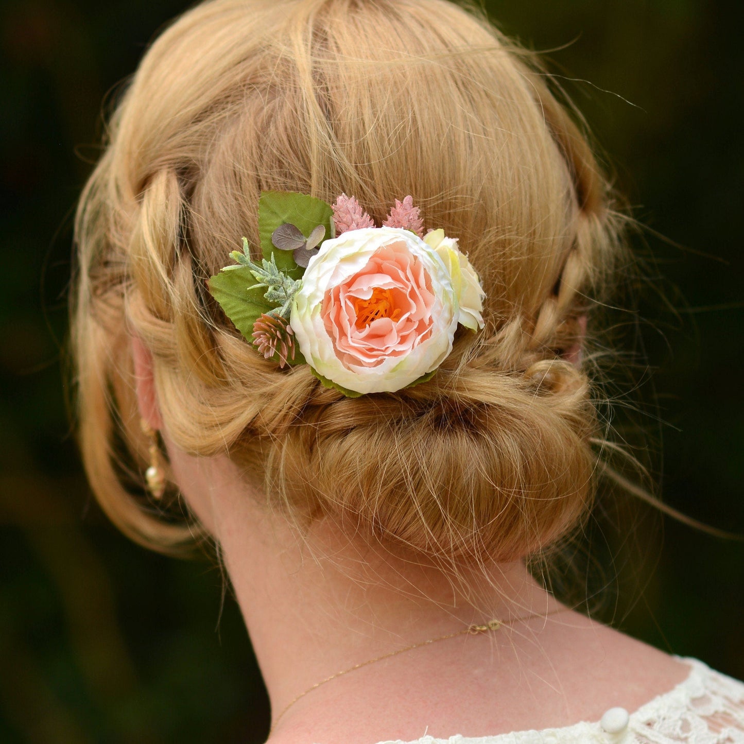 Blush Pink Ranunculus Flower Hair Clip | Bridal Hair Clip | Bridesmaid Hair Clip | Flower Headpiece | Blush Flower Hair Clip