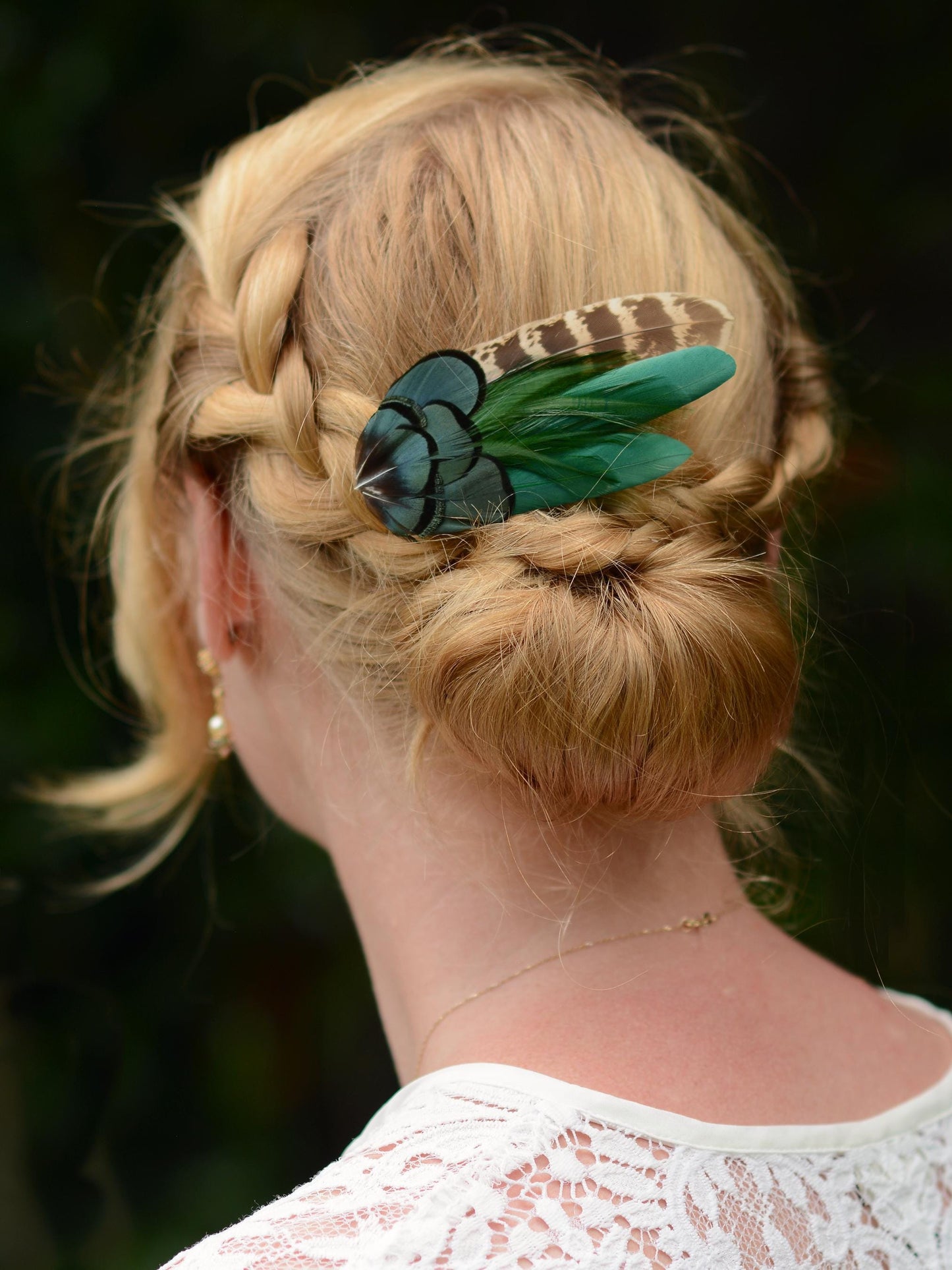 Bottle Green Feather Hair Clip | Pheasant Feather Hair Clip | Feather Fascinator | Bridal | Bridesmaid Hair Clip | Wedding Fascinator