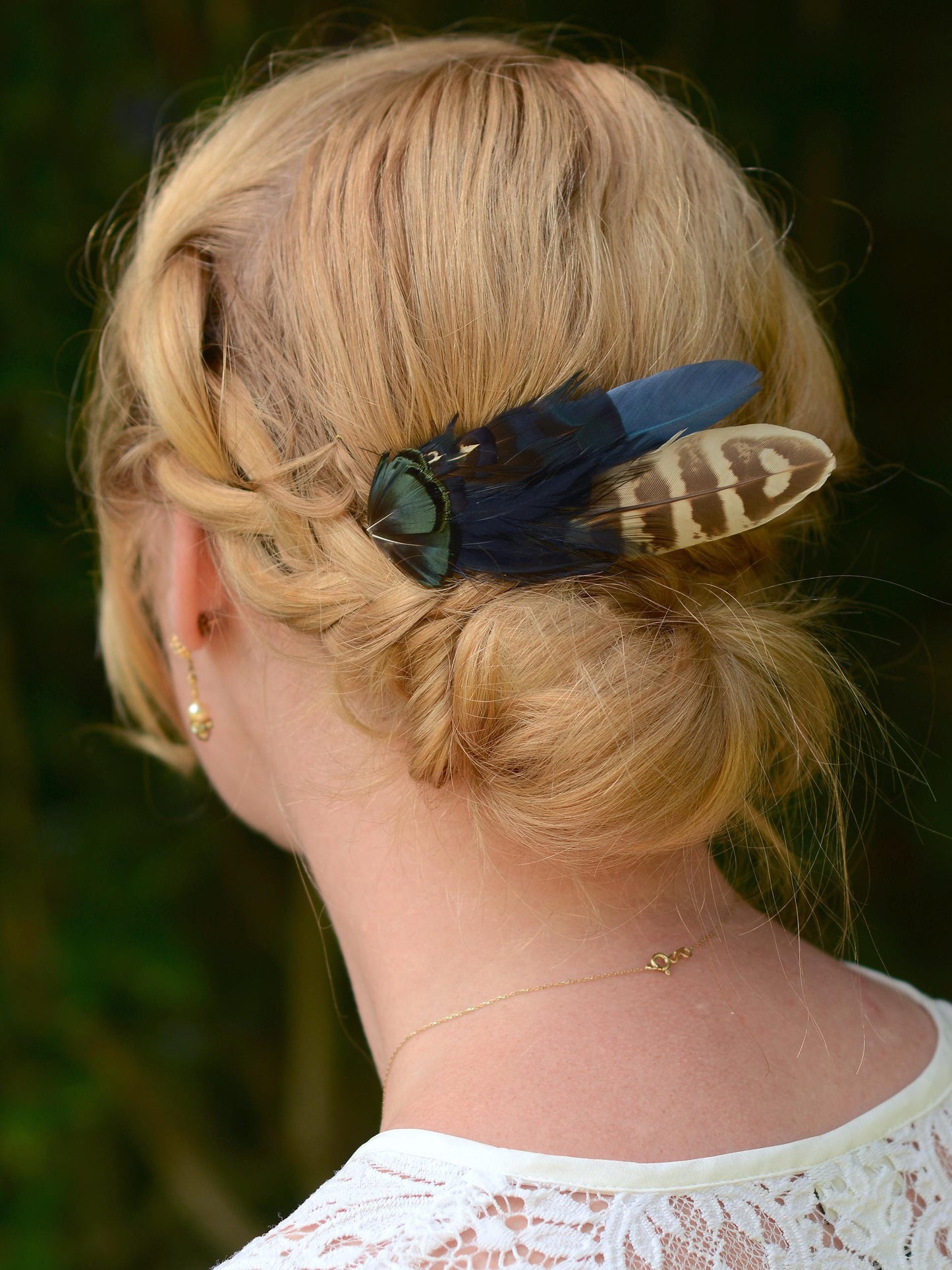 Navy Blue Pheasant Feather Hair Clip | Feather Fascinator | Bridal | Bridesmaid Hair Clip | Wedding Fascinator