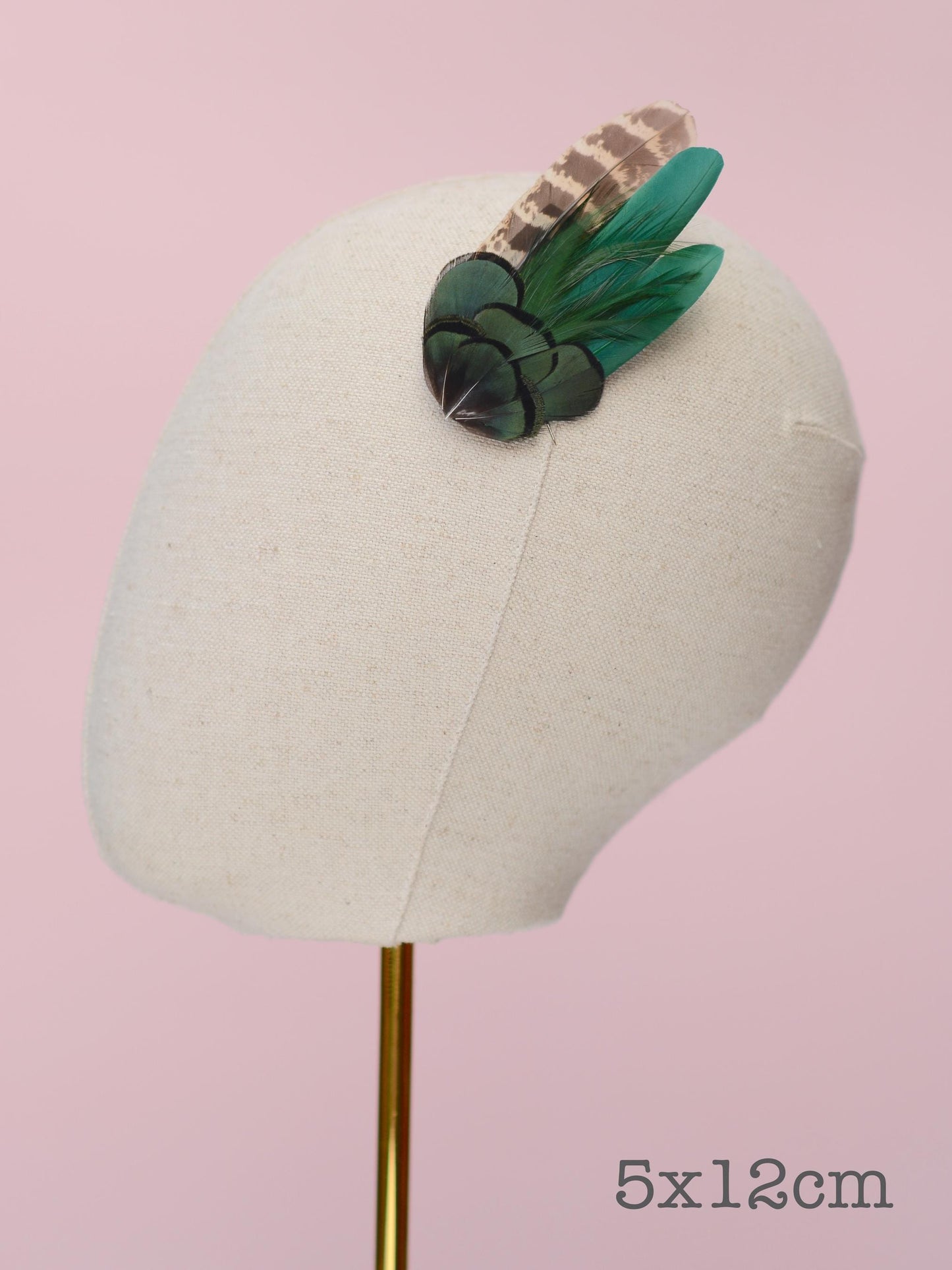 Bottle Green Feather Hair Clip | Pheasant Feather Hair Clip | Feather Fascinator | Bridal | Bridesmaid Hair Clip | Wedding Fascinator