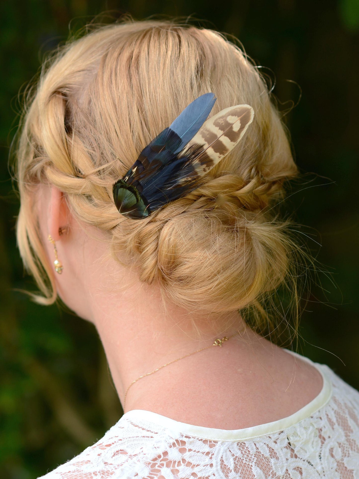 Navy Blue Pheasant Feather Hair Clip | Feather Fascinator | Bridal | Bridesmaid Hair Clip | Wedding Fascinator