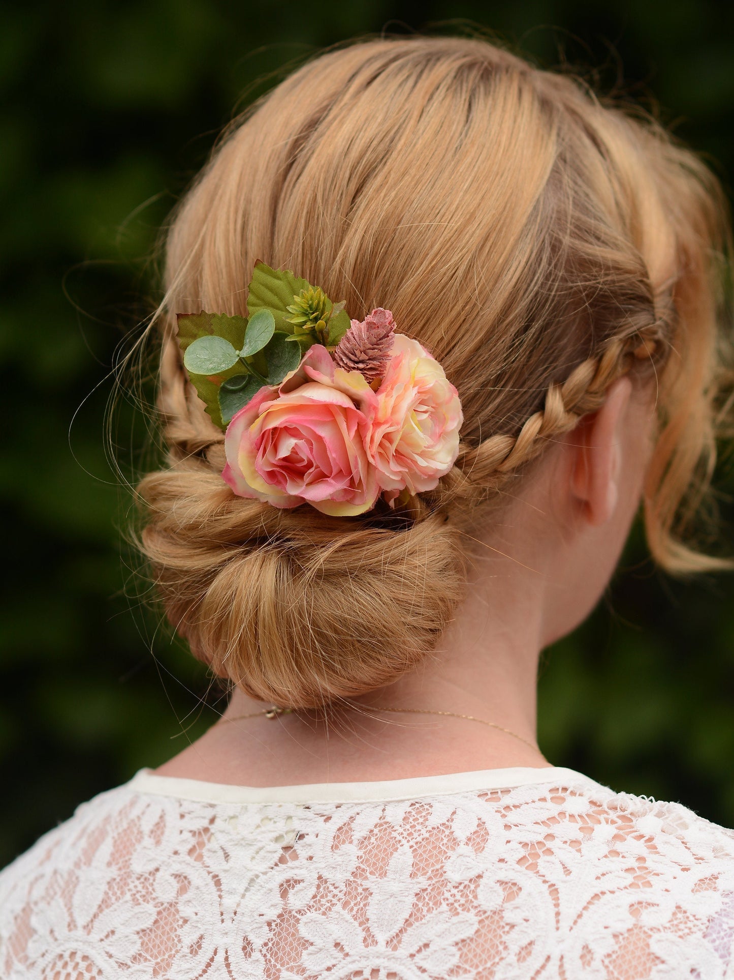 Vintage Pink Roses Flower Hair Clip | Silk Flower Hair Clip | Bridal Hair Clip | Bridesmaids Hair Clip | Flower Girl
