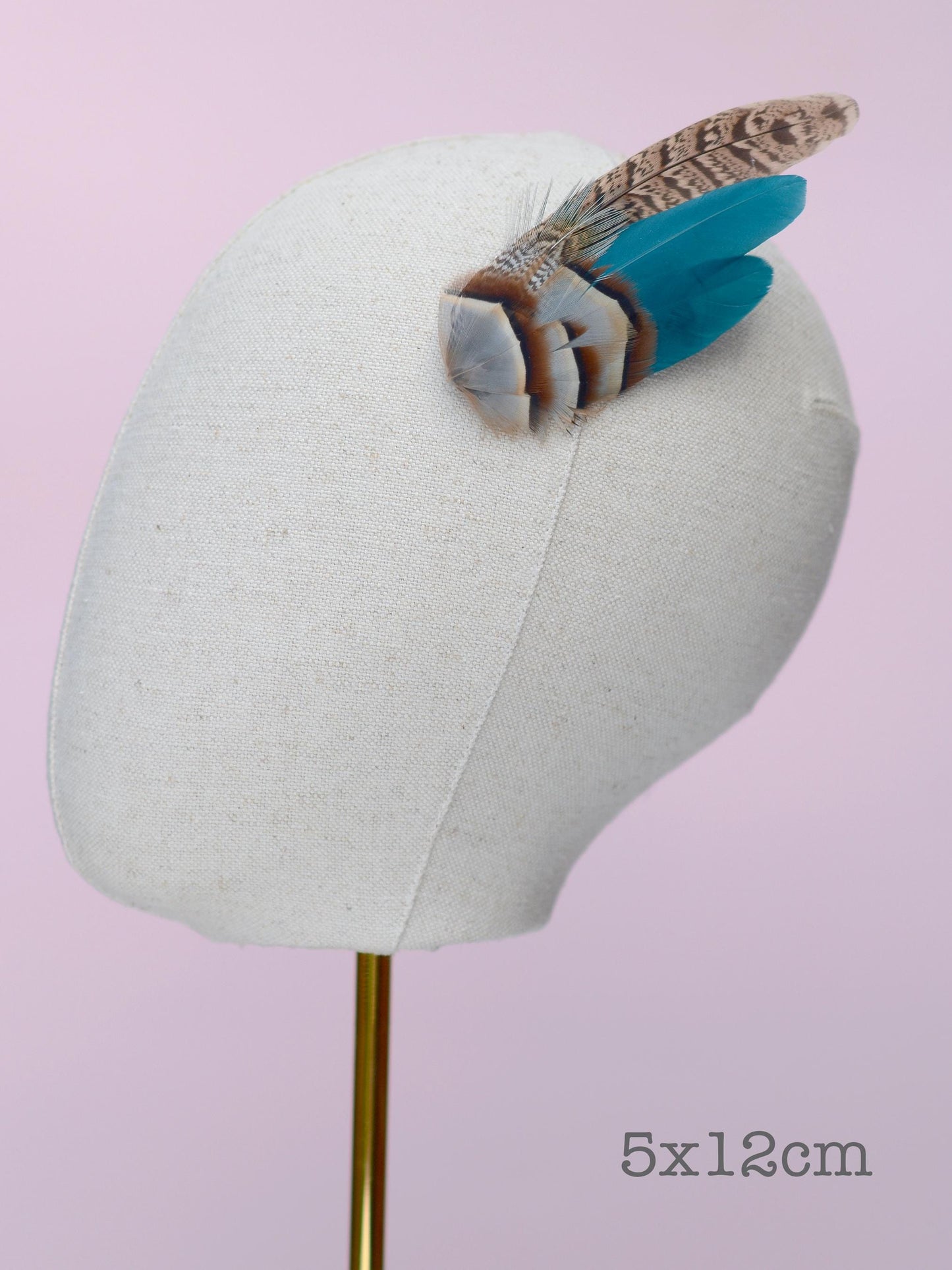 Feather Hair Clip in Teal Partridge and Pheasant | Pheasant Feather Fascinator | Feather Headpiece | Bridesmaid Hair Clip