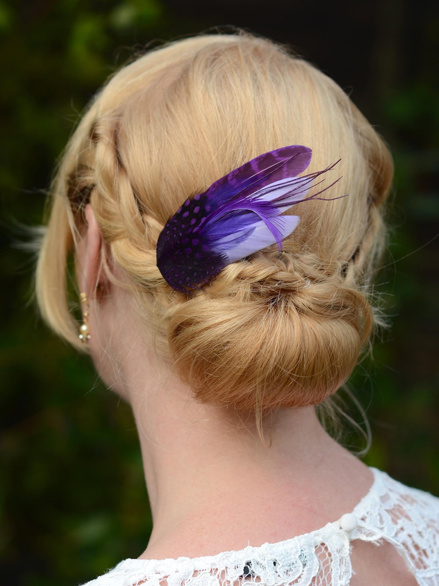Purple Feather Hair Clip, Purple Feather Fascinator