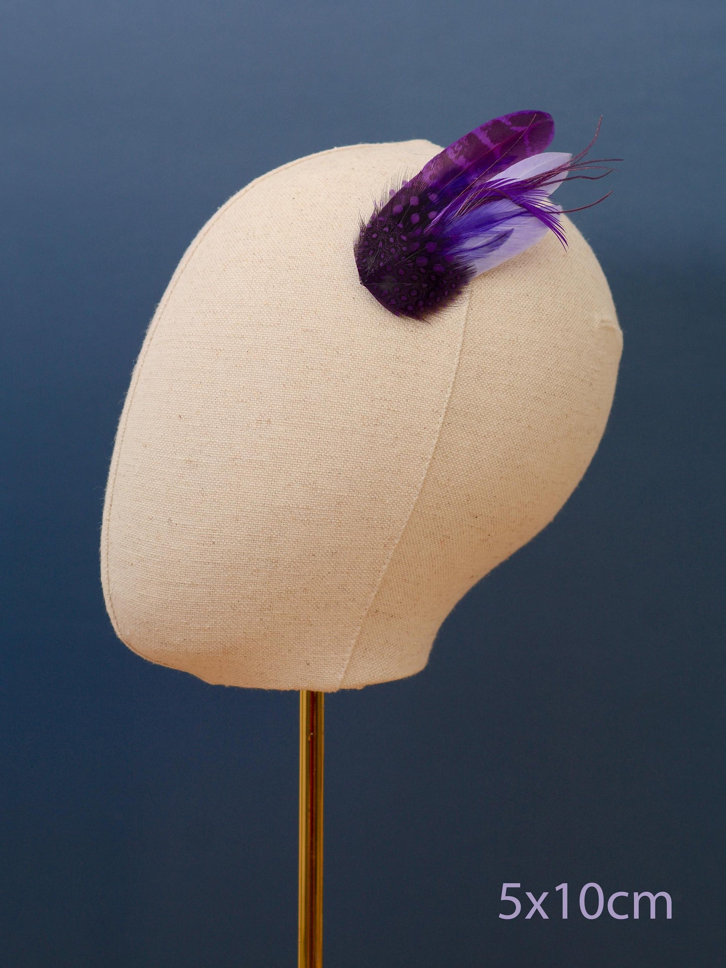 Purple Feather Hair Clip, Purple Feather Fascinator