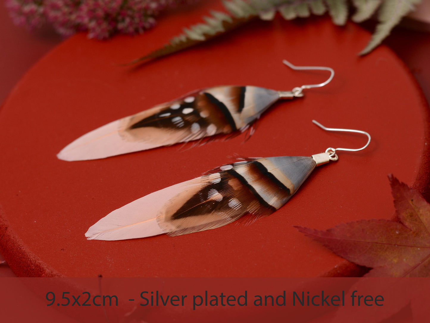 Blush Pink Feather Earrings | Pink Earrings | Festival Earrings | Feather Jewellery | Festival Jewellery | Bohemian | Drop Earrings