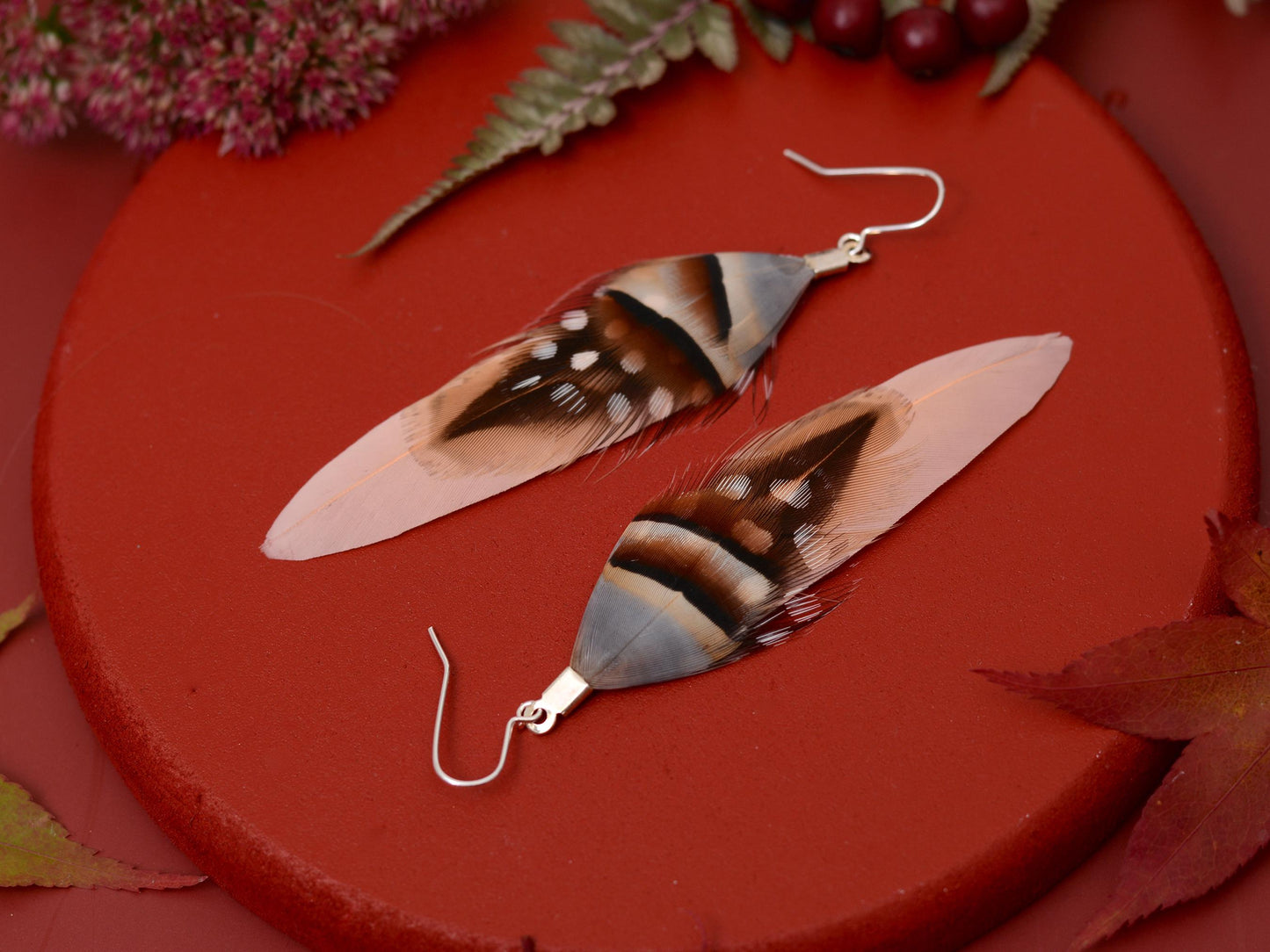 Blush Pink Feather Earrings | Pink Earrings | Festival Earrings | Feather Jewellery | Festival Jewellery | Bohemian | Drop Earrings