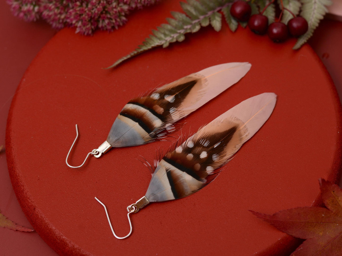Blush Pink Feather Earrings | Pink Earrings | Festival Earrings | Feather Jewellery | Festival Jewellery | Bohemian | Drop Earrings