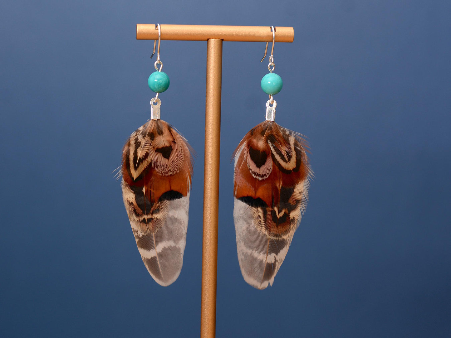 Mixed Pheasant Feather Earrings | Festival Earrings | Feather Jewellery | Festival Jewellery | Drop Earrings
