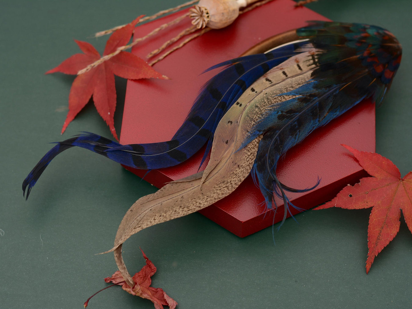 XL Navy Blue Pheasant Feather Hat Pin No.215 | Unique Hat Feather