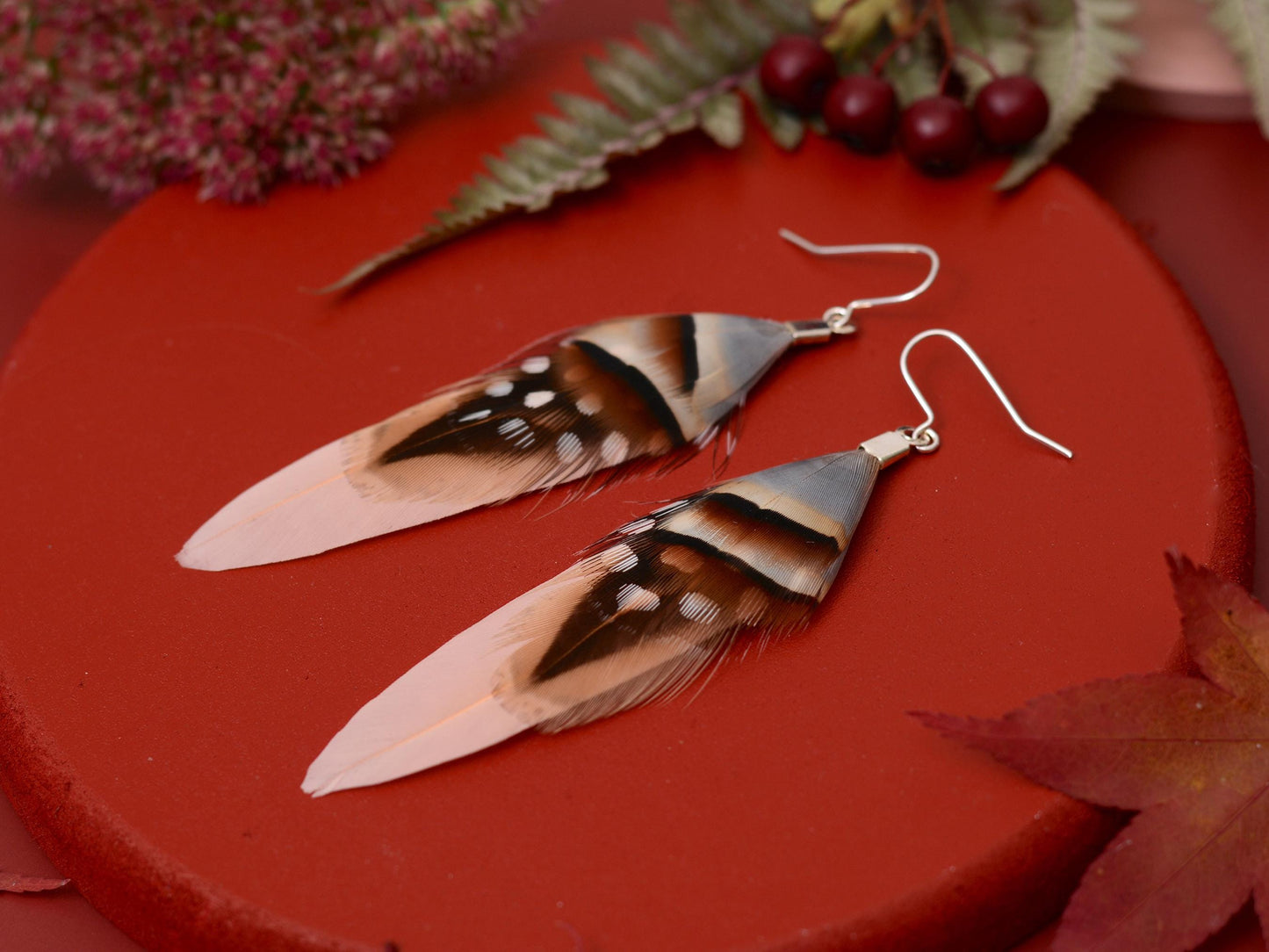 Blush Pink Feather Earrings | Pink Earrings | Festival Earrings | Feather Jewellery | Festival Jewellery | Bohemian | Drop Earrings