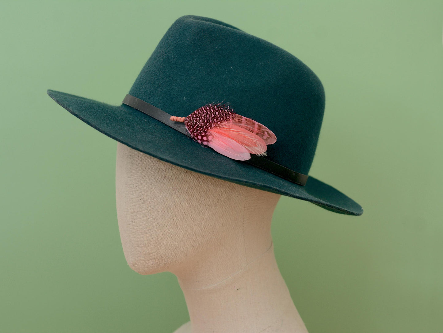 Ombre Blush Pink and Coral Feather Lapel Pin | Pheasant Feather Boutonniere | Feather Brooch | Feather Hat Pin