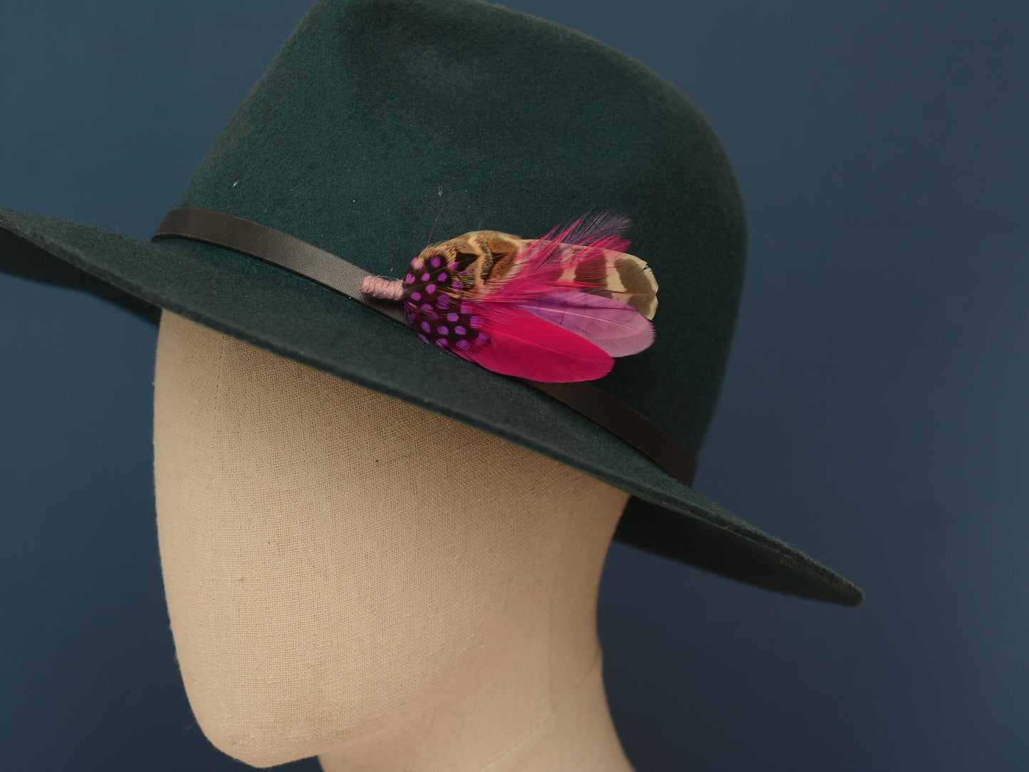 Pink and Mauve Hen Pheasant Feather Hat Pin | Feather Brooch | Feather Boutonniere |