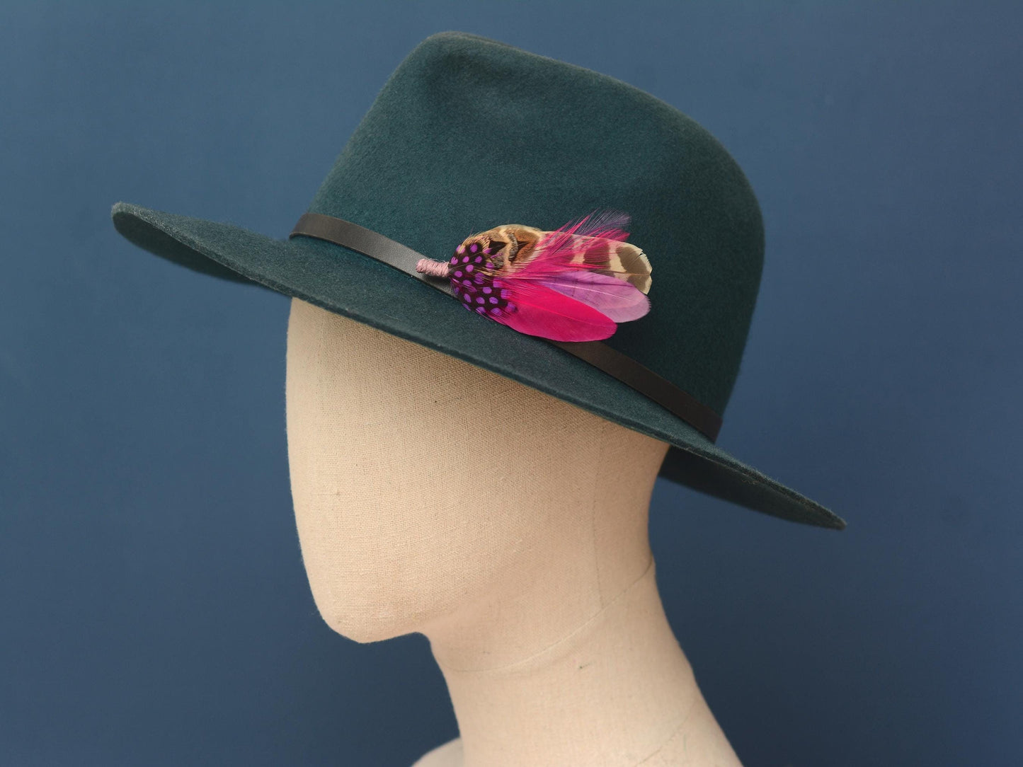 Pink and Mauve Hen Pheasant Feather Hat Pin | Feather Brooch | Feather Boutonniere |
